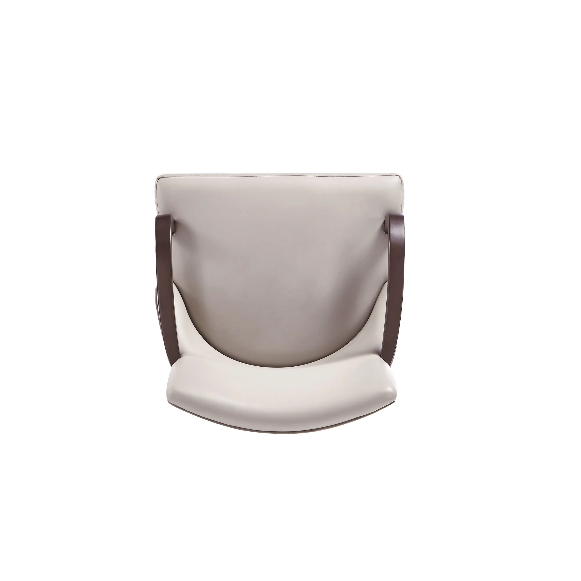 Shubert Faux Leather and Velvet Dining Armchair in Light Grey - Image 9