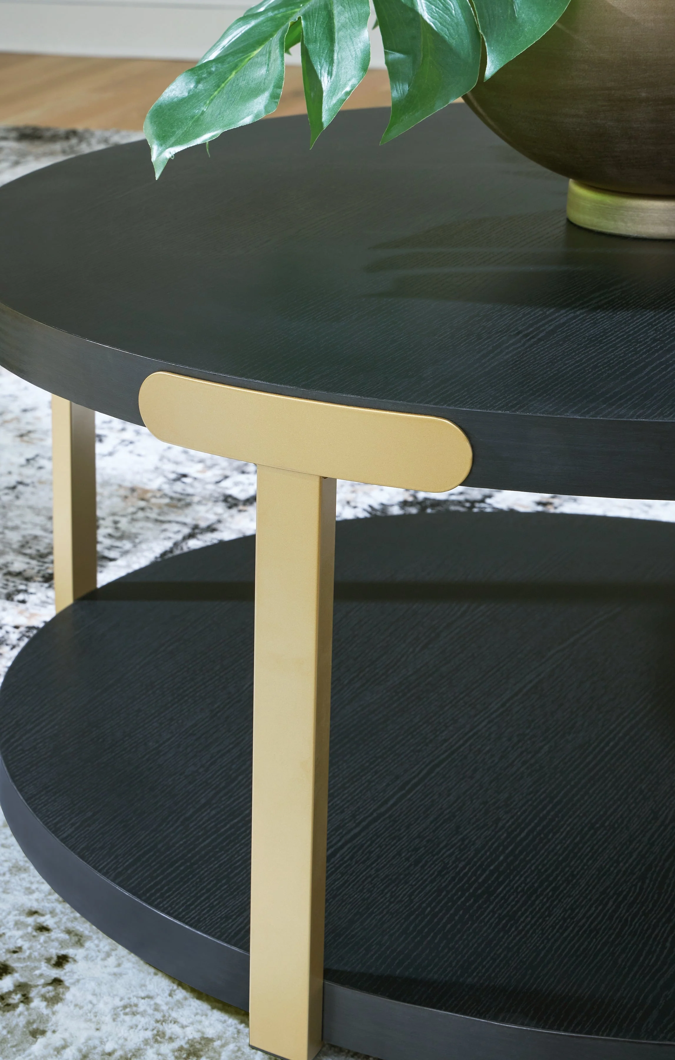 Shylore Black/Brass Finish Occasional Table Set (Set of 3) (Online Special Price) - Image 7
