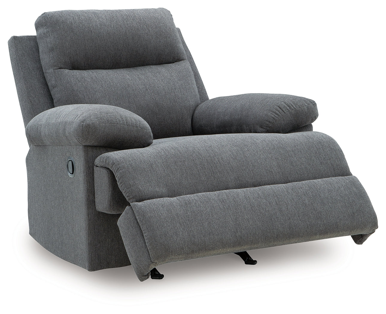 Side-Swipe Charcoal Rocker Recliner - Image 2