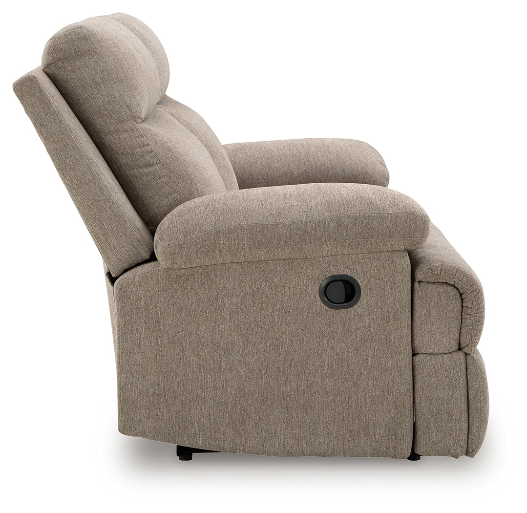 Side-Swipe Mocha Reclining Loveseat - Image 4