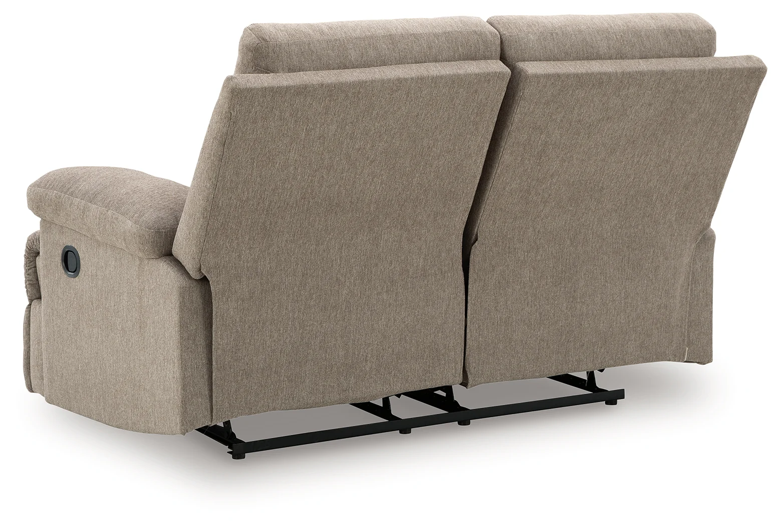 Side-Swipe Mocha Reclining Loveseat - Image 5