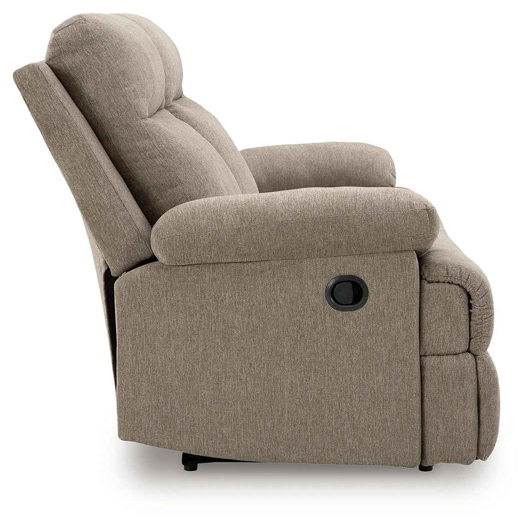 Side-Swipe Mocha Reclining Sofa and Loveseat - Image 11