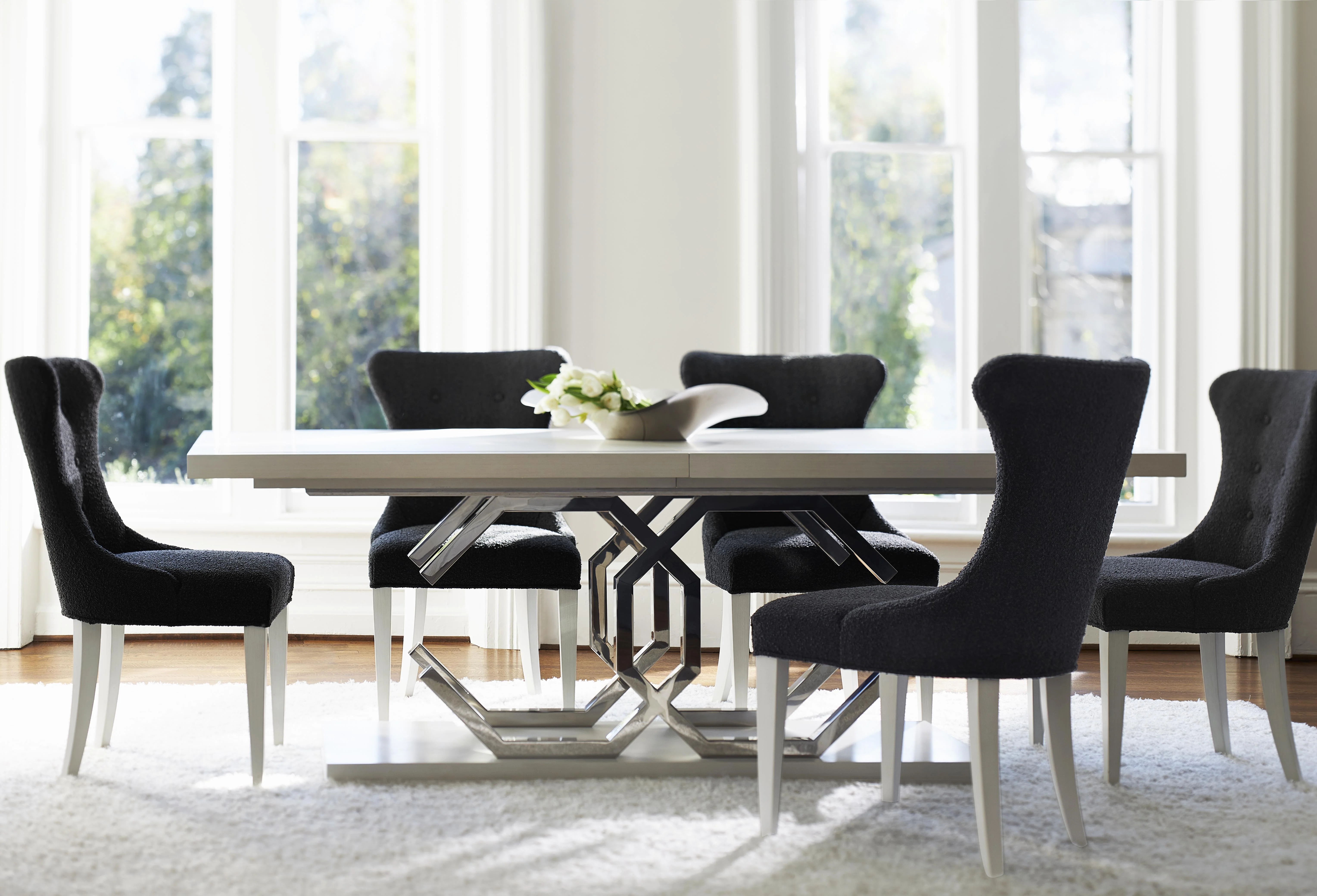 Silhouette Eggshell/Black Side Chair - Image 6