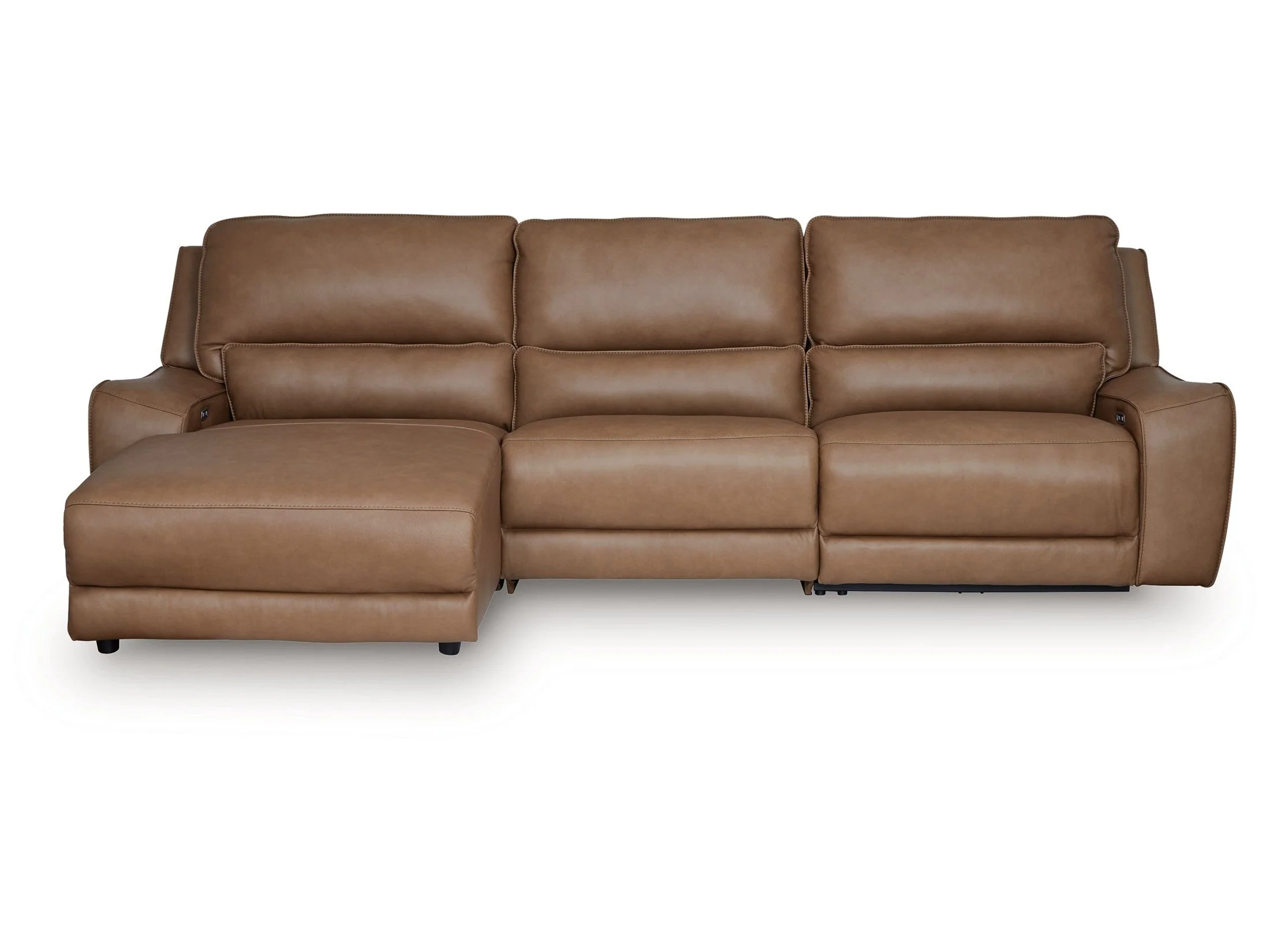 Silverbrooke Caramel 3-Piece Reclining LAF Sofa Chaise - Image 2