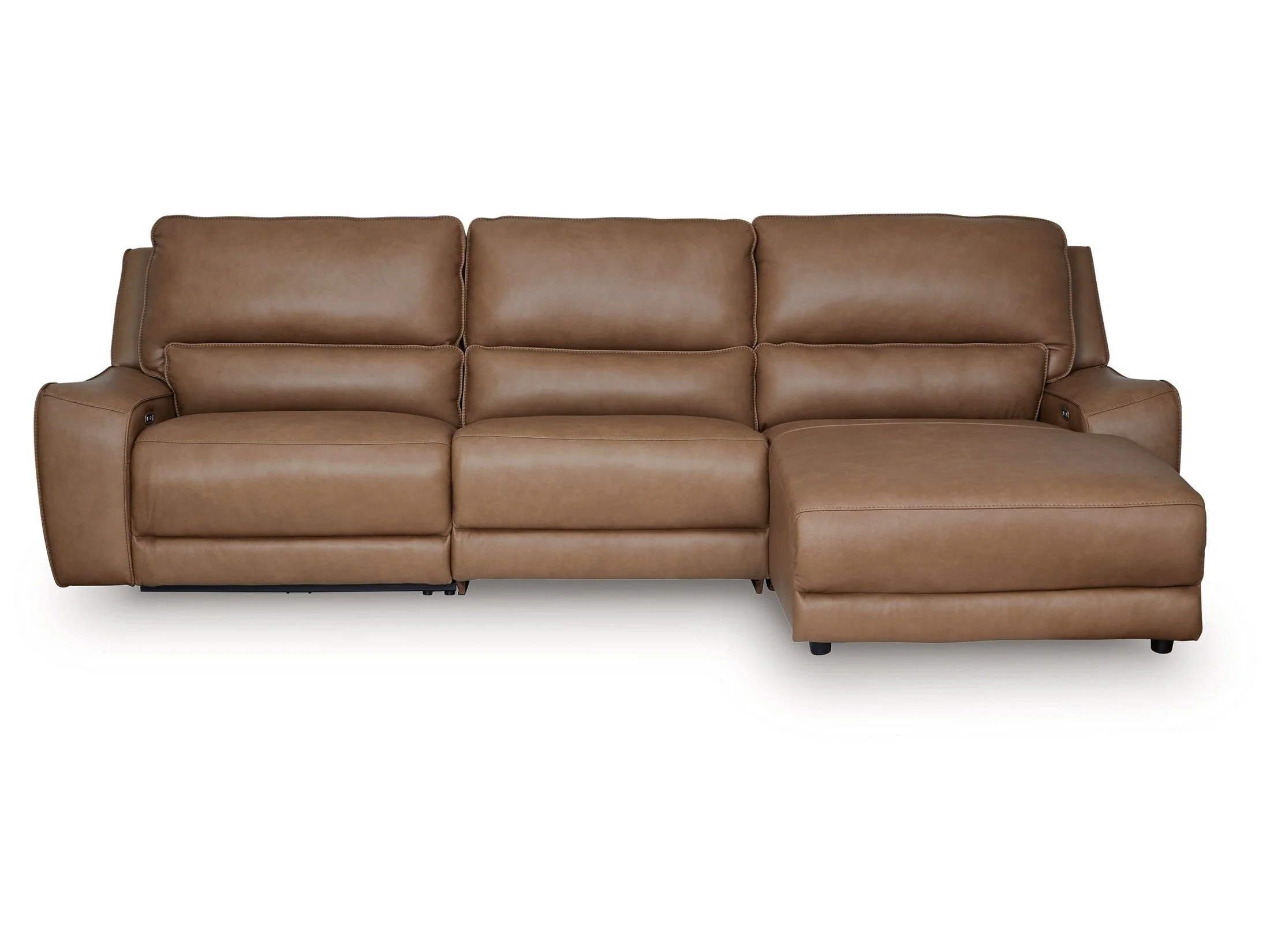 Silverbrooke Caramel 3-Piece Reclining RAF Sofa Chaise (Online Special Price) - Image 2