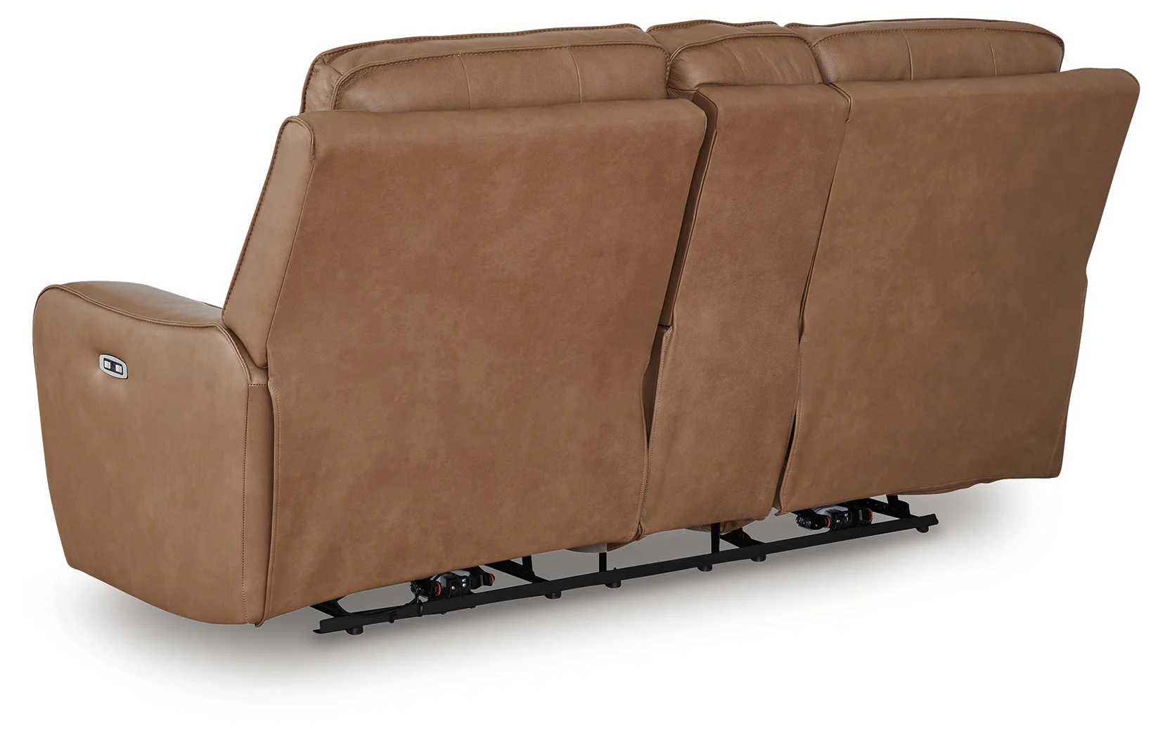 Silverbrooke Caramel Power Reclining Loveseat with Console - Image 5