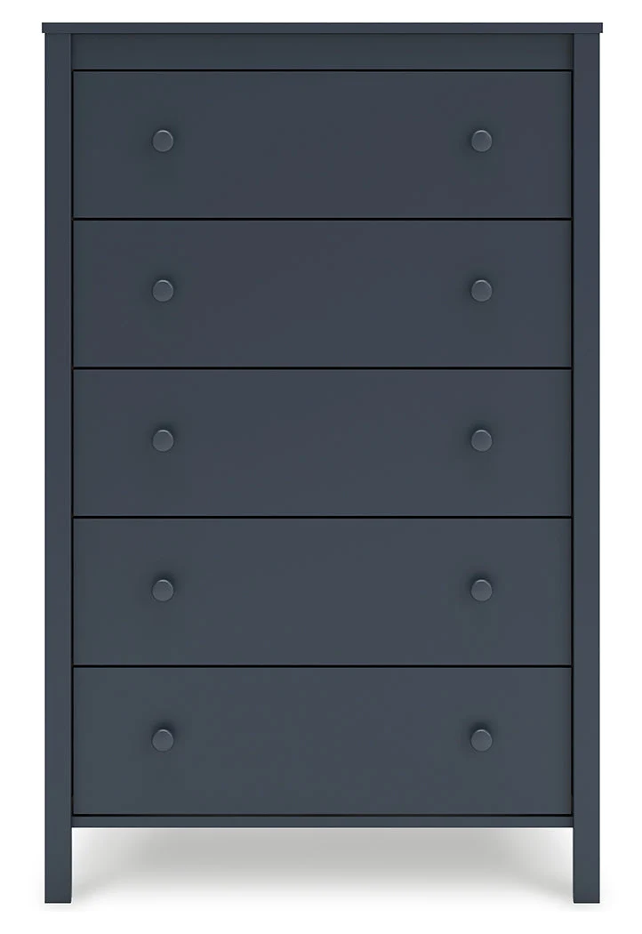 Simmenfort Navy Blue Five Drawer Chest (Online Special Price) - Image 6