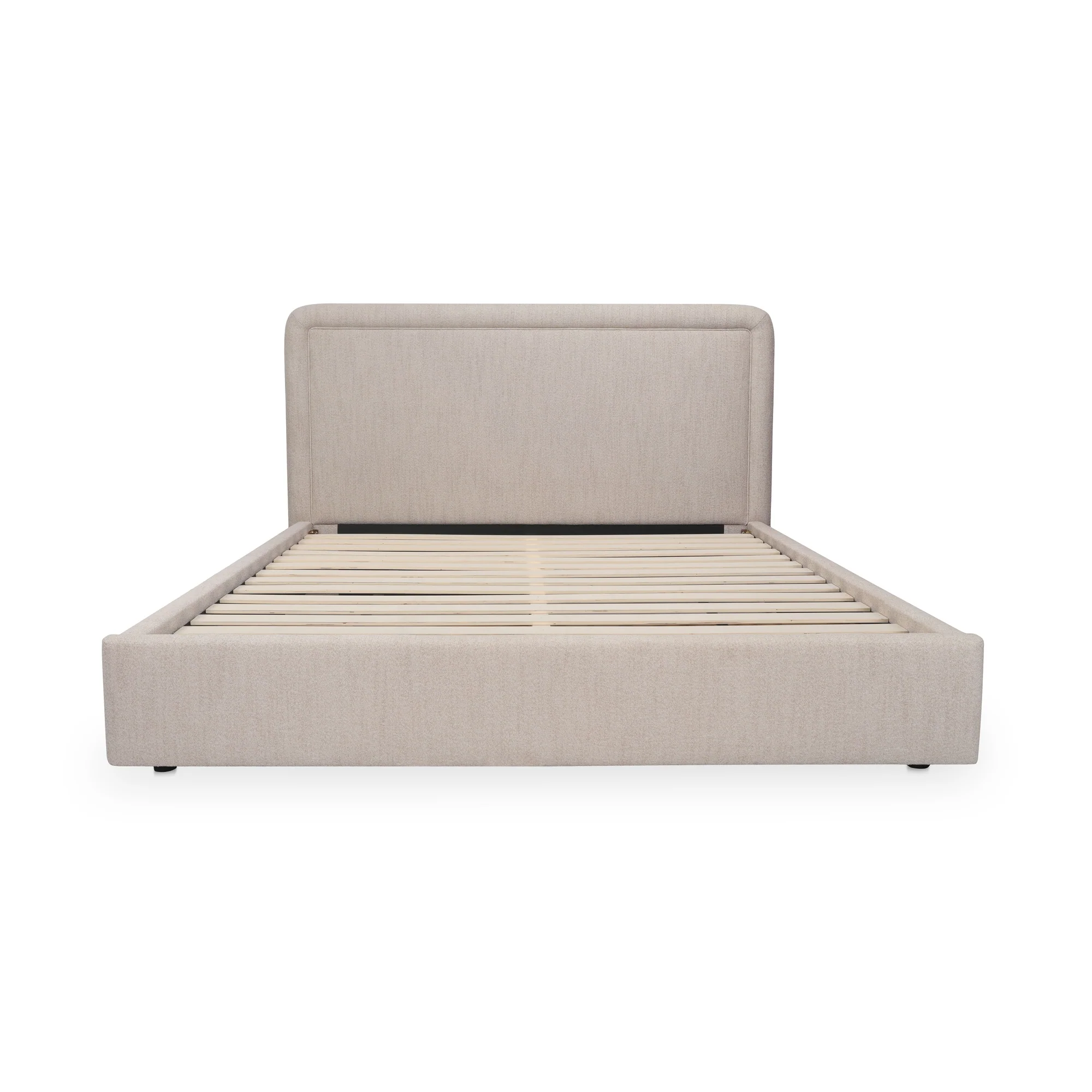 Simon Flecked Beige King Storage Bed - Image 4