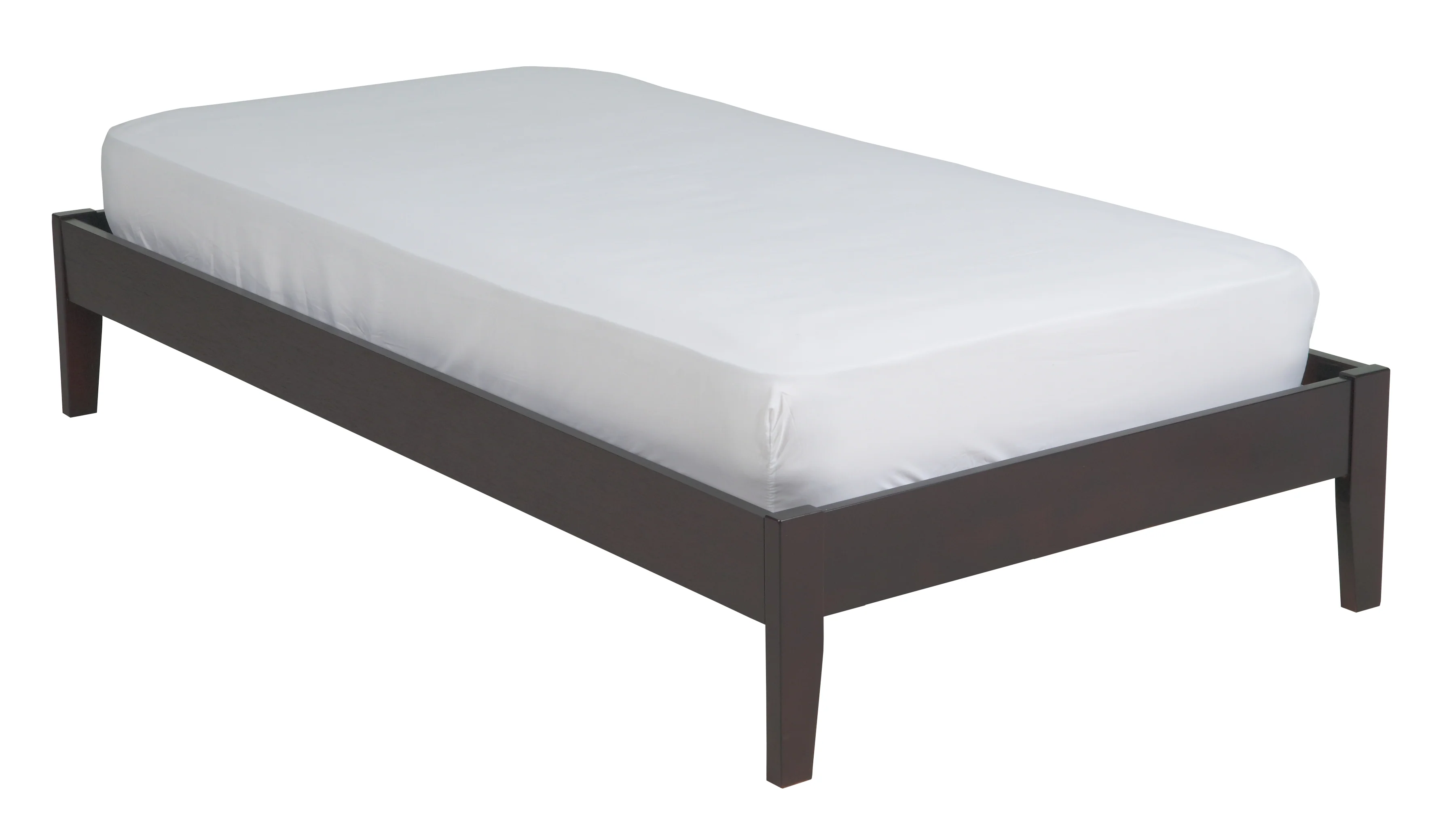 Simple Wood Twin Platform Bed in Espresso - Image 5
