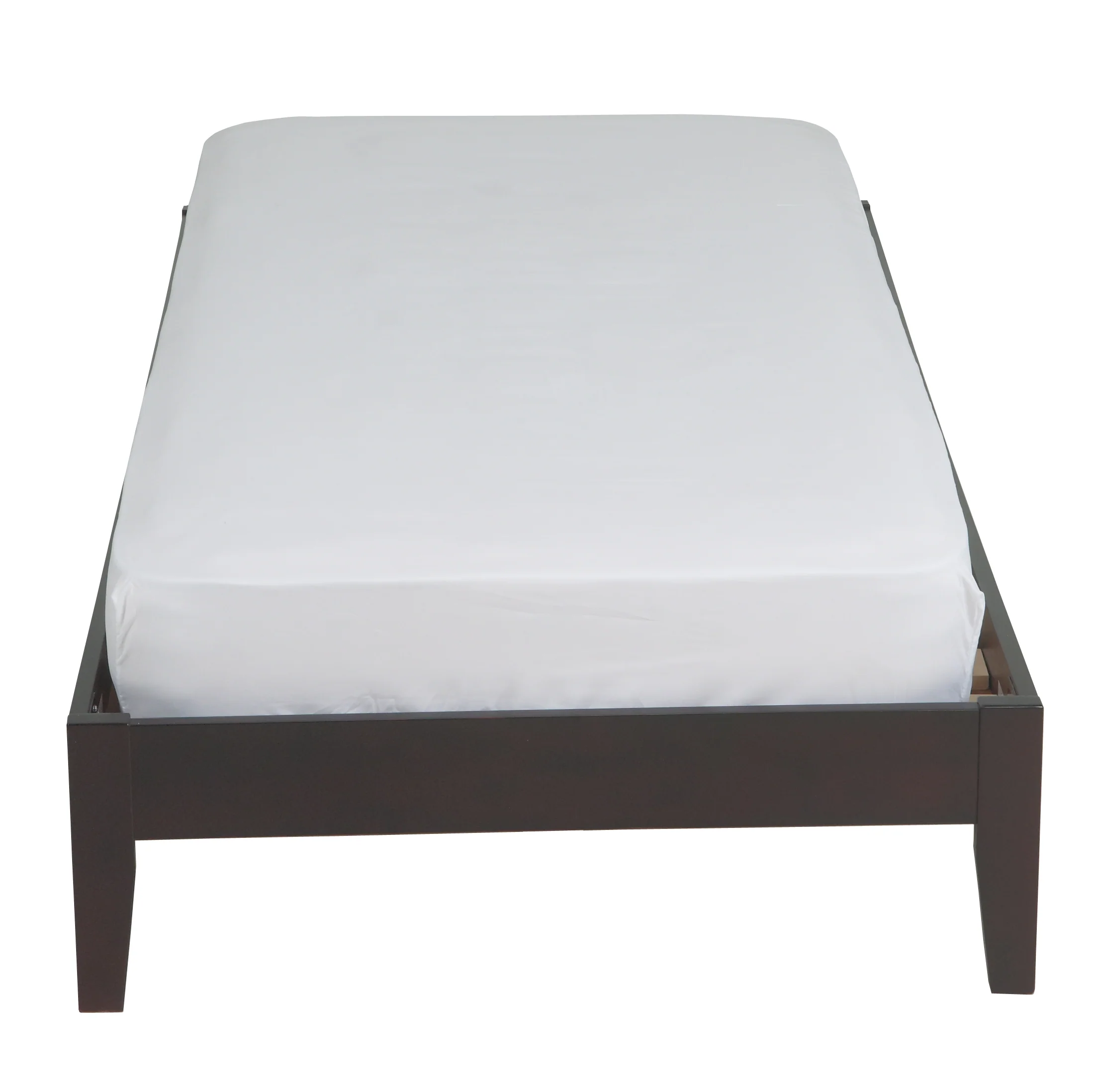 Simple Wood Queen Platform Bed in Espresso - Image 6