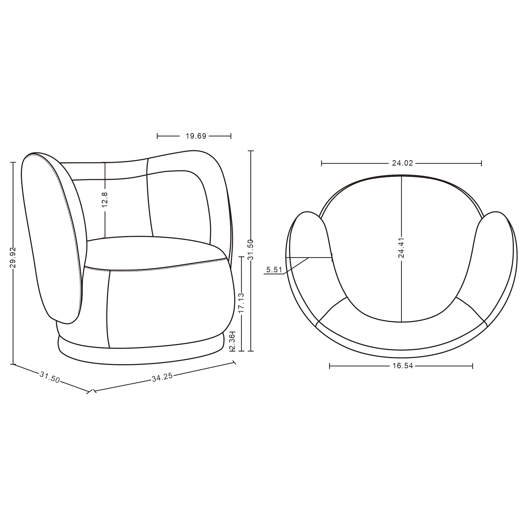 Siri Accent Chair in Cream (set of 2) - Image 2
