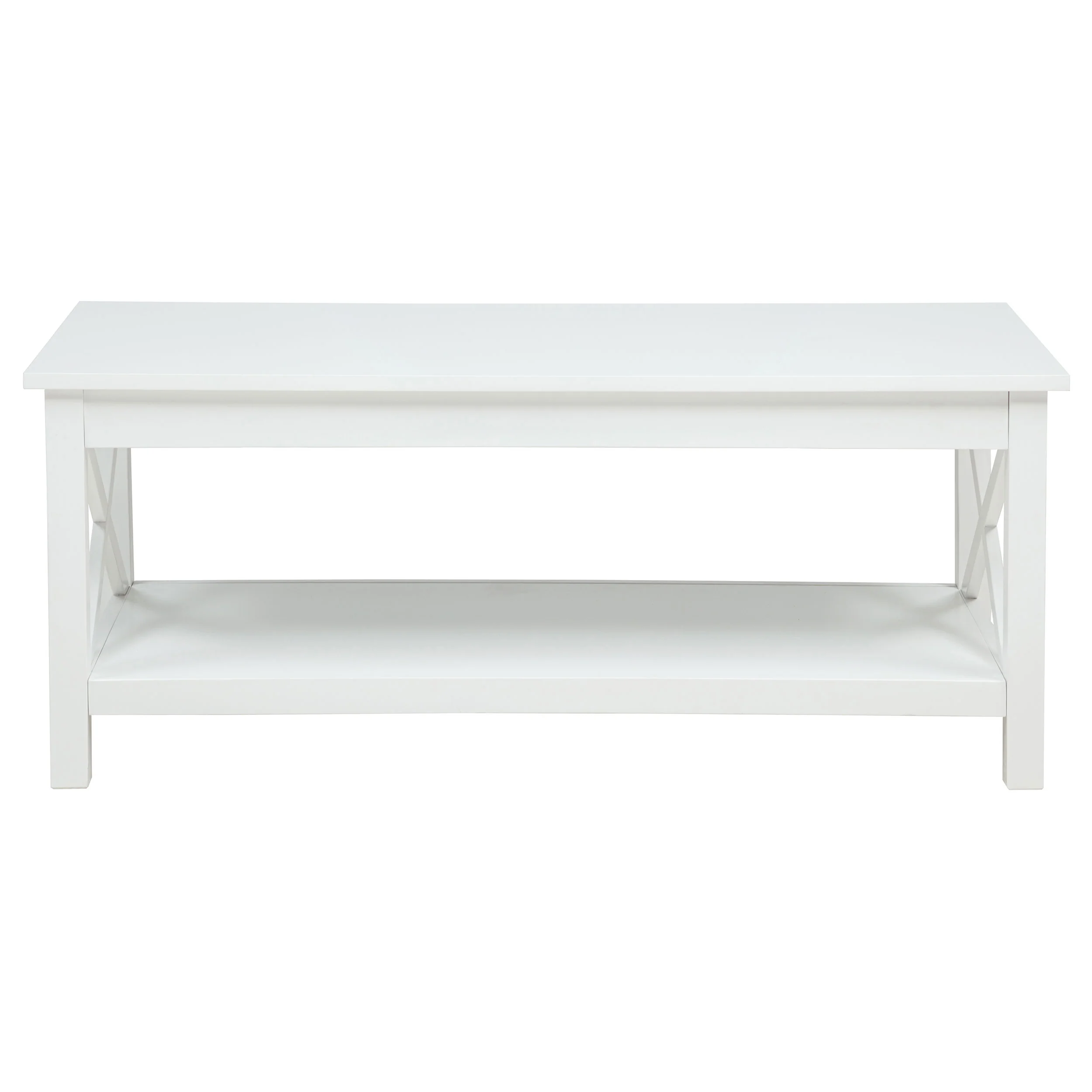 Skyview White 3-piece Rectangular Lift Top Coffee Table Set - Image 9