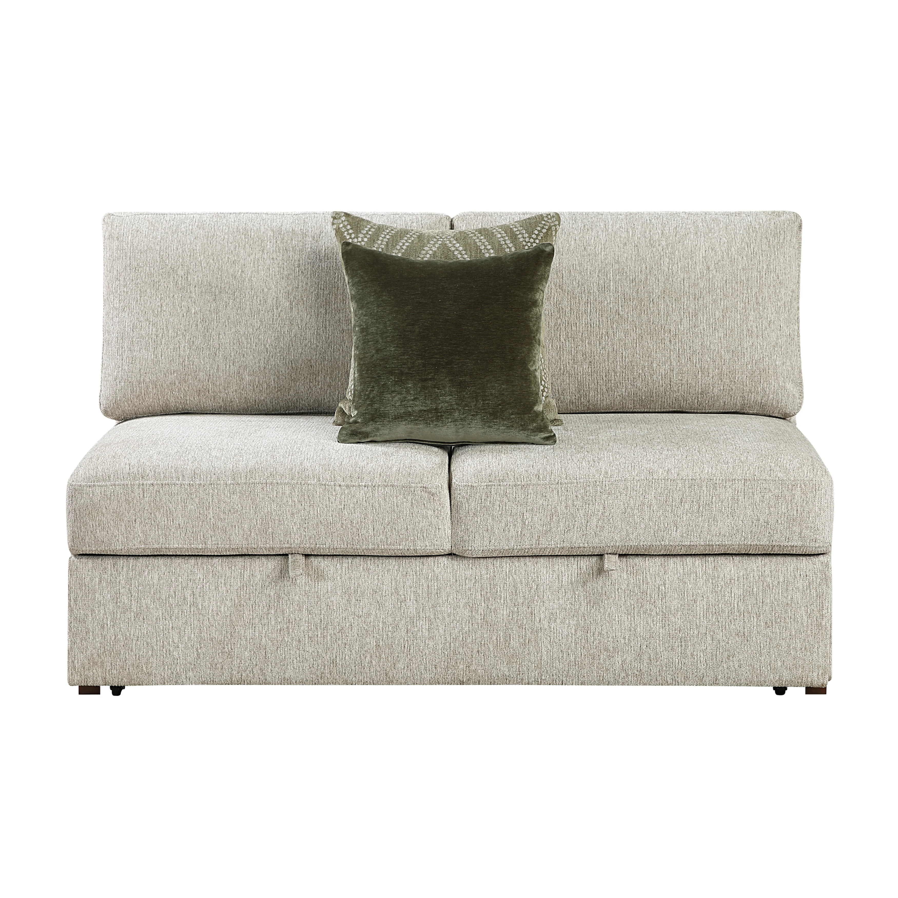 Isla Sand 4-Piece Sectional with Reversible Chaise and Pull-out Bed (2-seater) - Image 5
