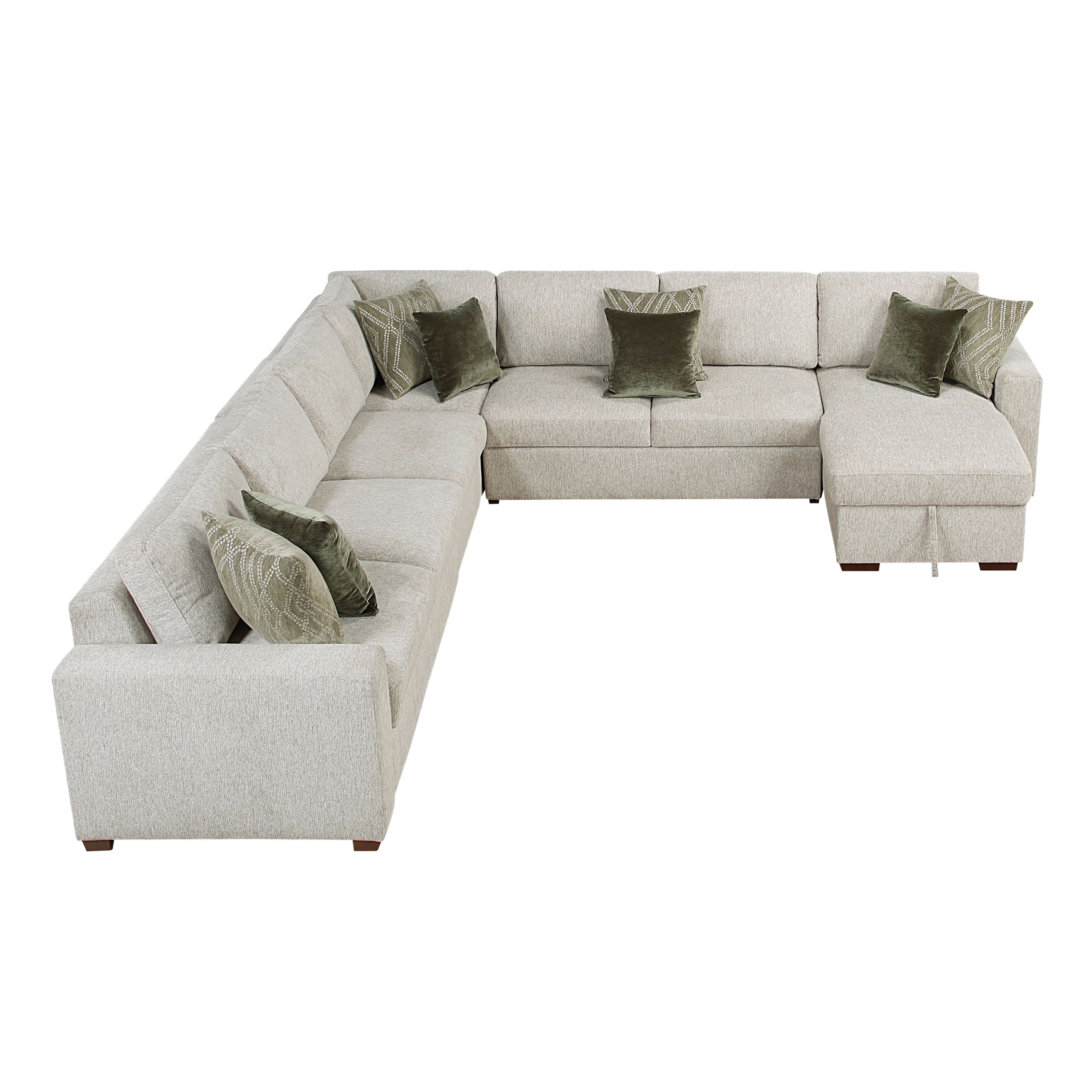 Isla Sand 5-Piece Sectional with Reversible Chaise - Image 2