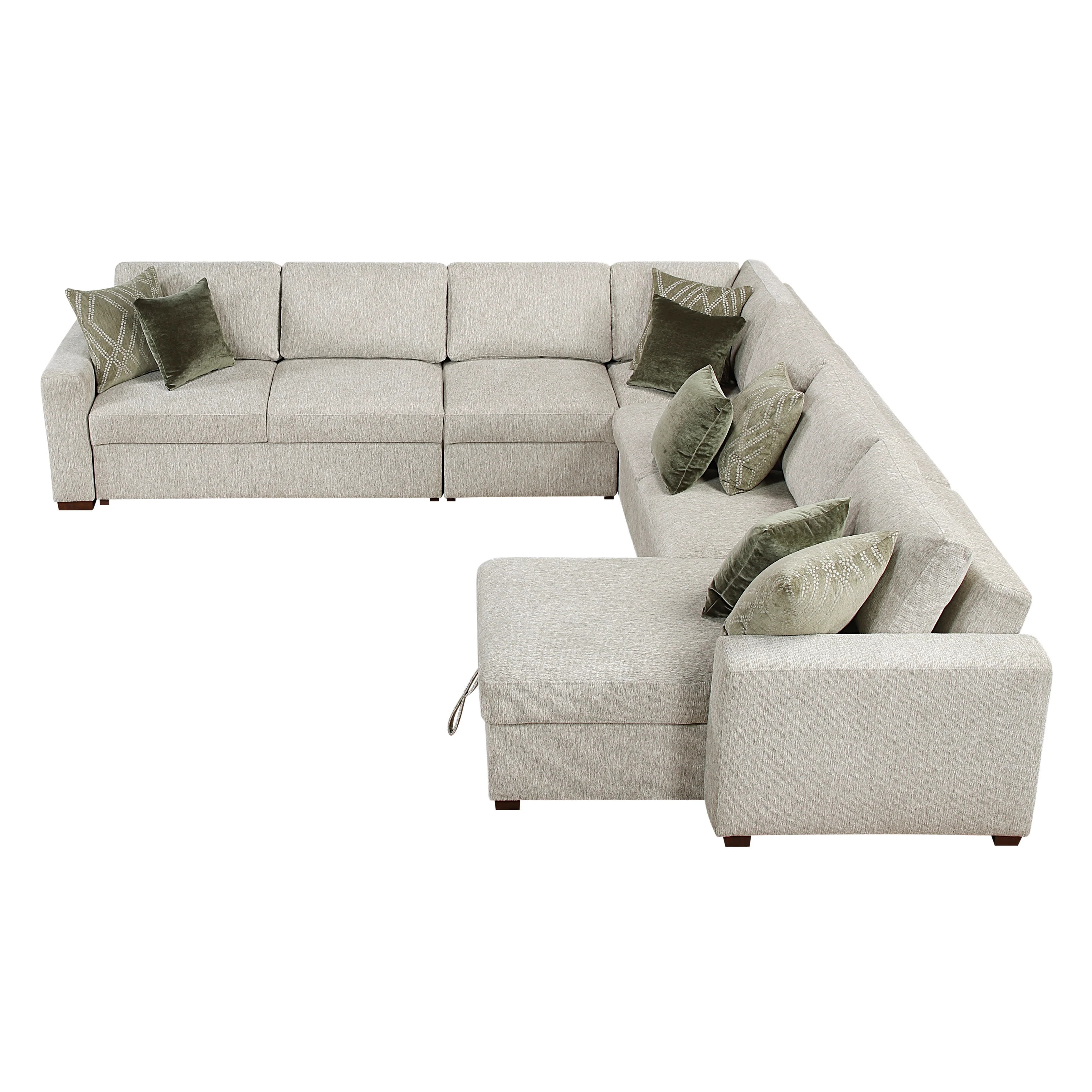 Isla Sand 5-Piece Sectional with Reversible Chaise - Image 3