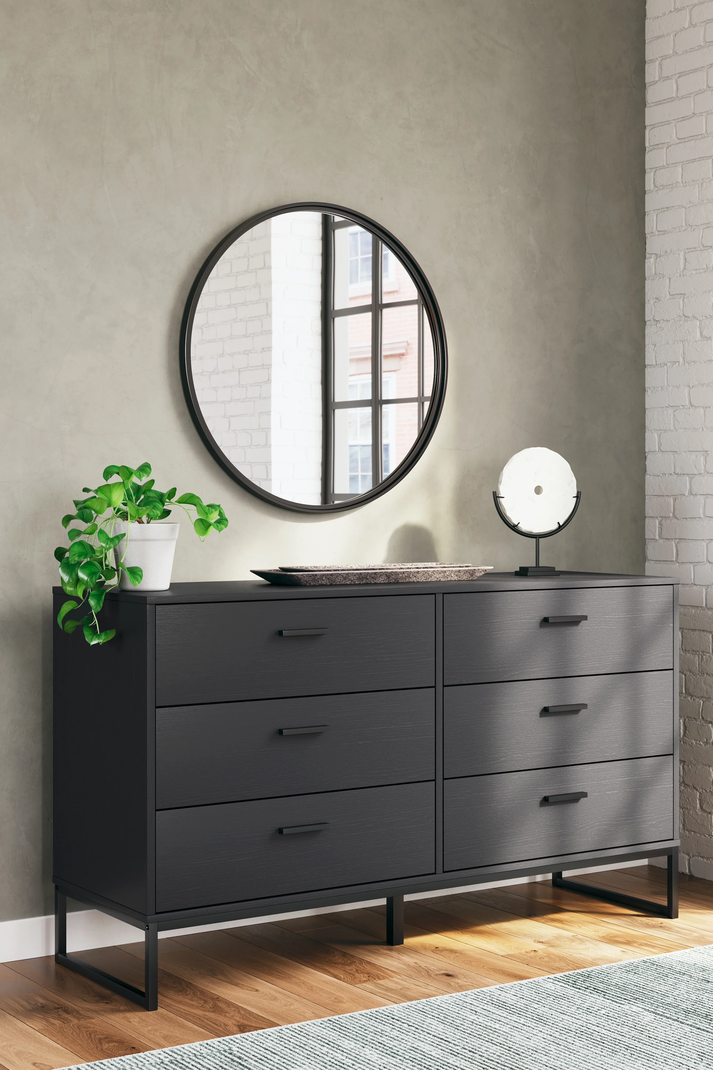 Socalle Black Twin Panel Platform Bed and Dresser - Image 18