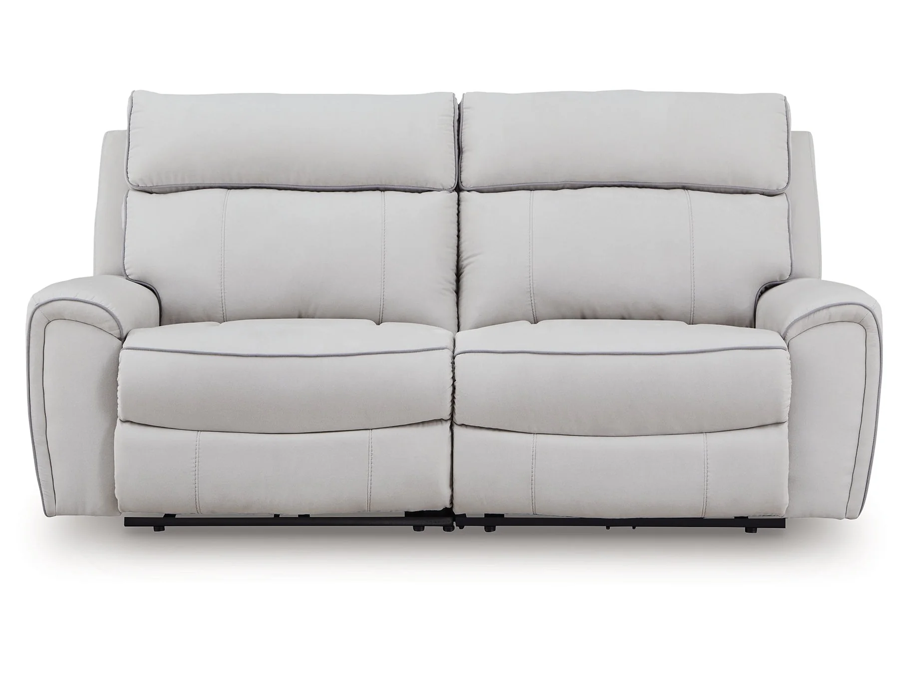 Social Pointe Pearl/Ash 2-Piece Reclining Loveseat - Image 2