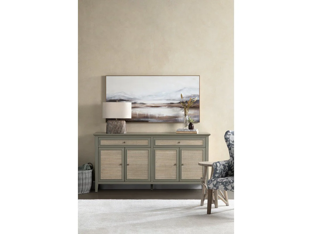 Solace Green/Brown Four-Door Sideboard