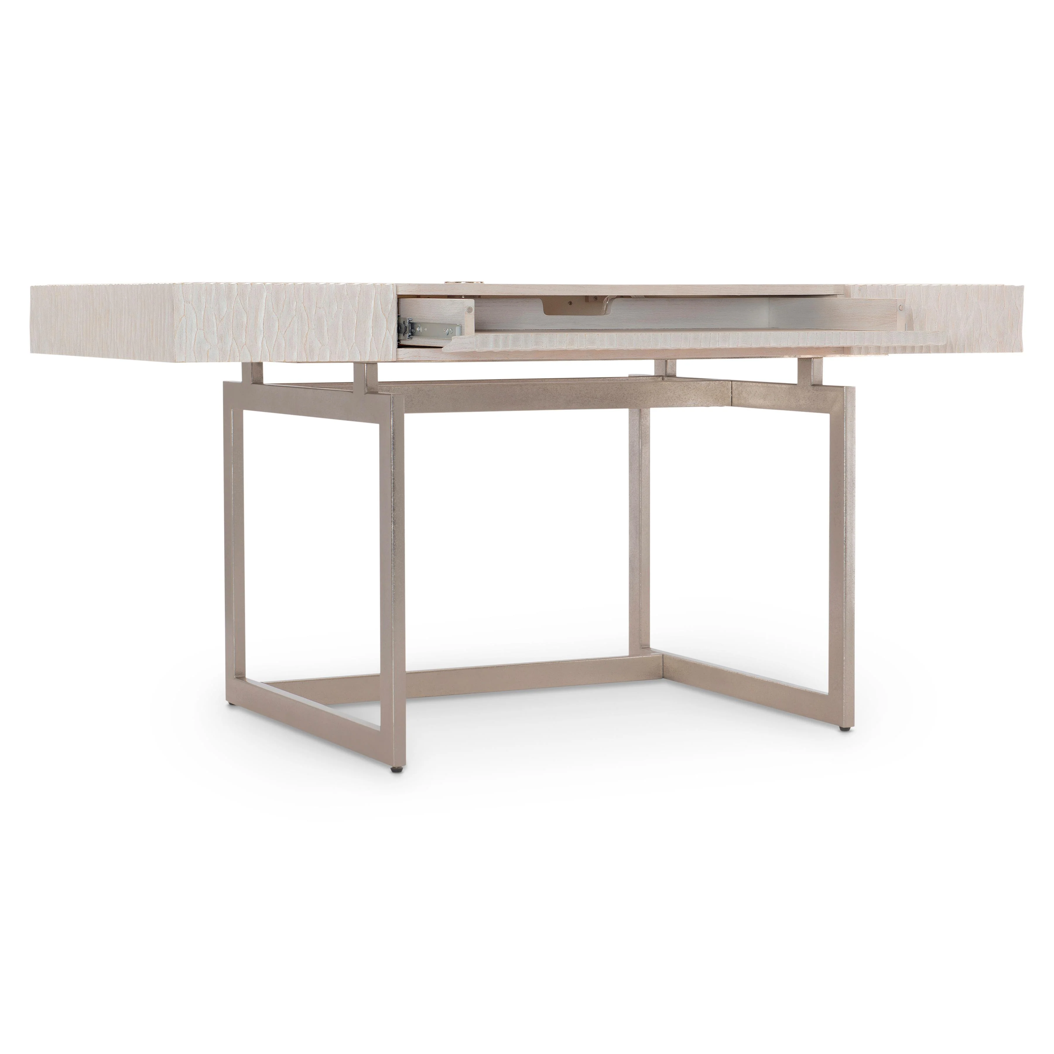 Solaria Weathered Bone/Shiny Nickel Desk - Image 3