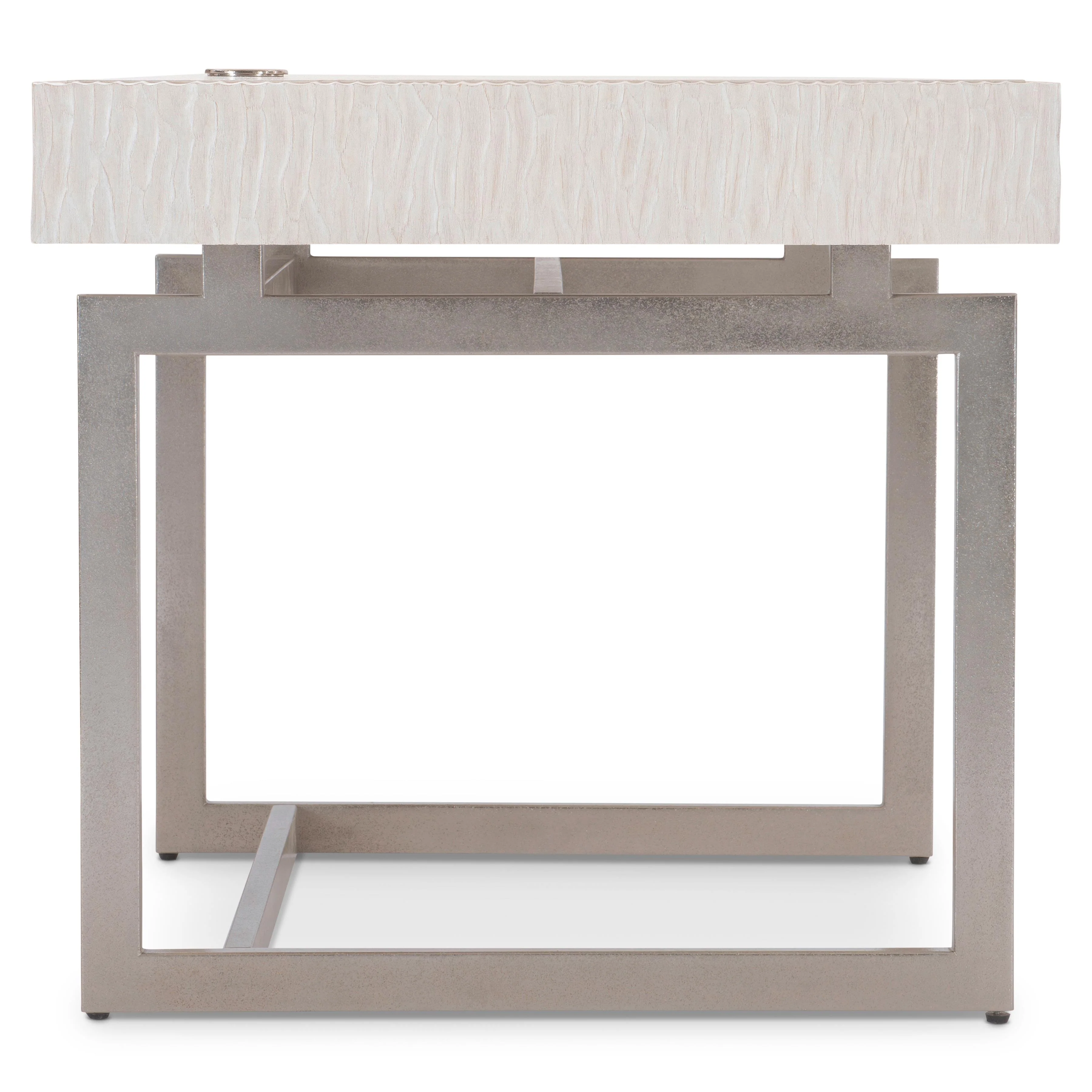 Solaria Weathered Bone/Shiny Nickel Desk - Image 4