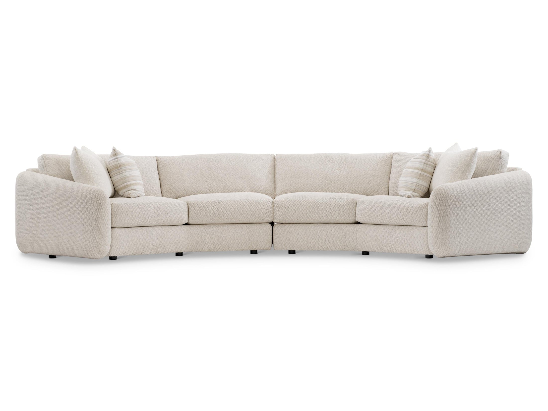 Soleil Beige/Tan 2-Piece Fabric Sectional