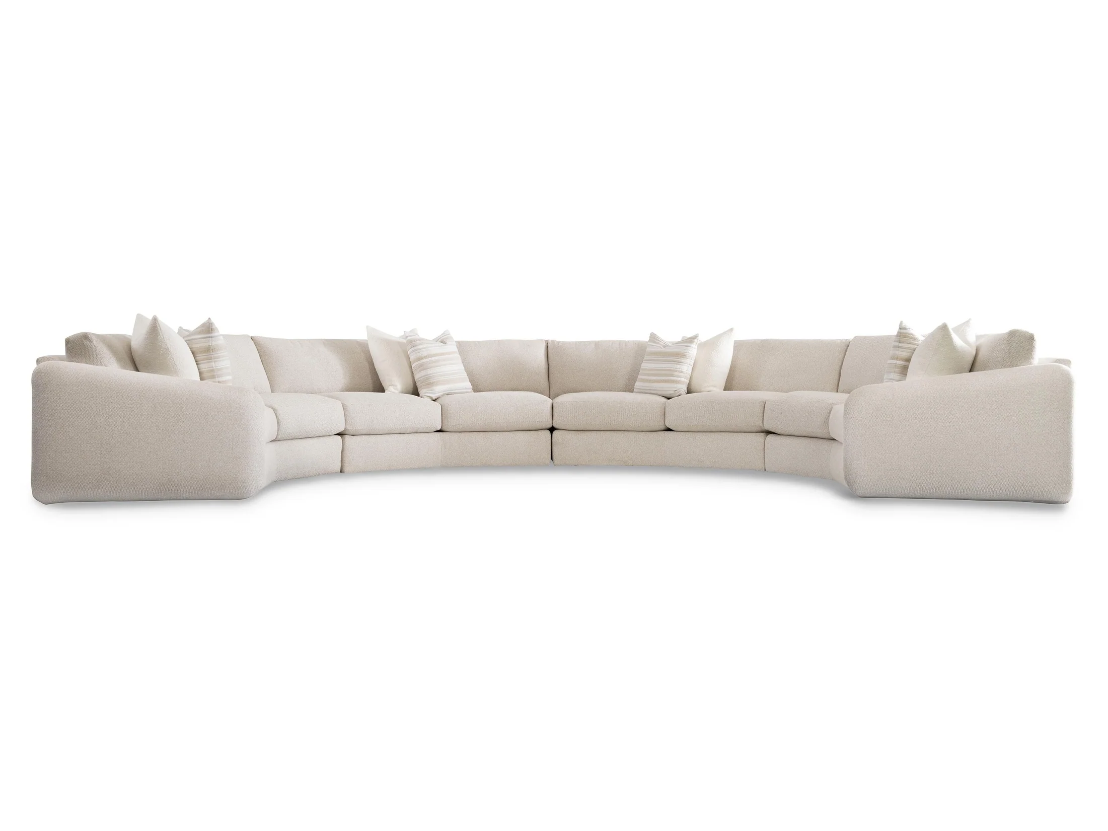 Soleil Beige/Tan 4-Piece Fabric Sectional (Double Armless)