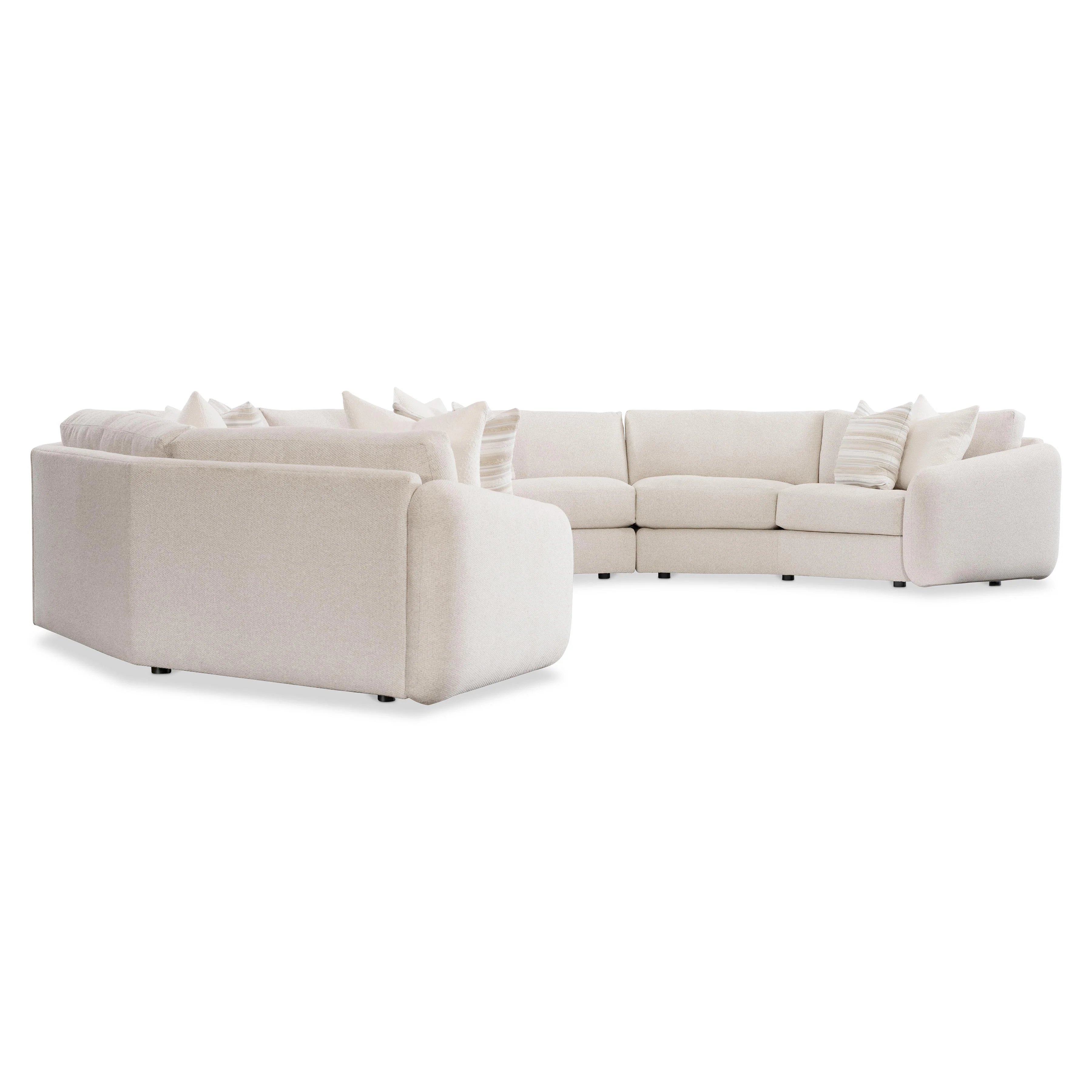 Soleil Beige/Tan 4-Piece Fabric Sectional (Double Armless) - Image 2