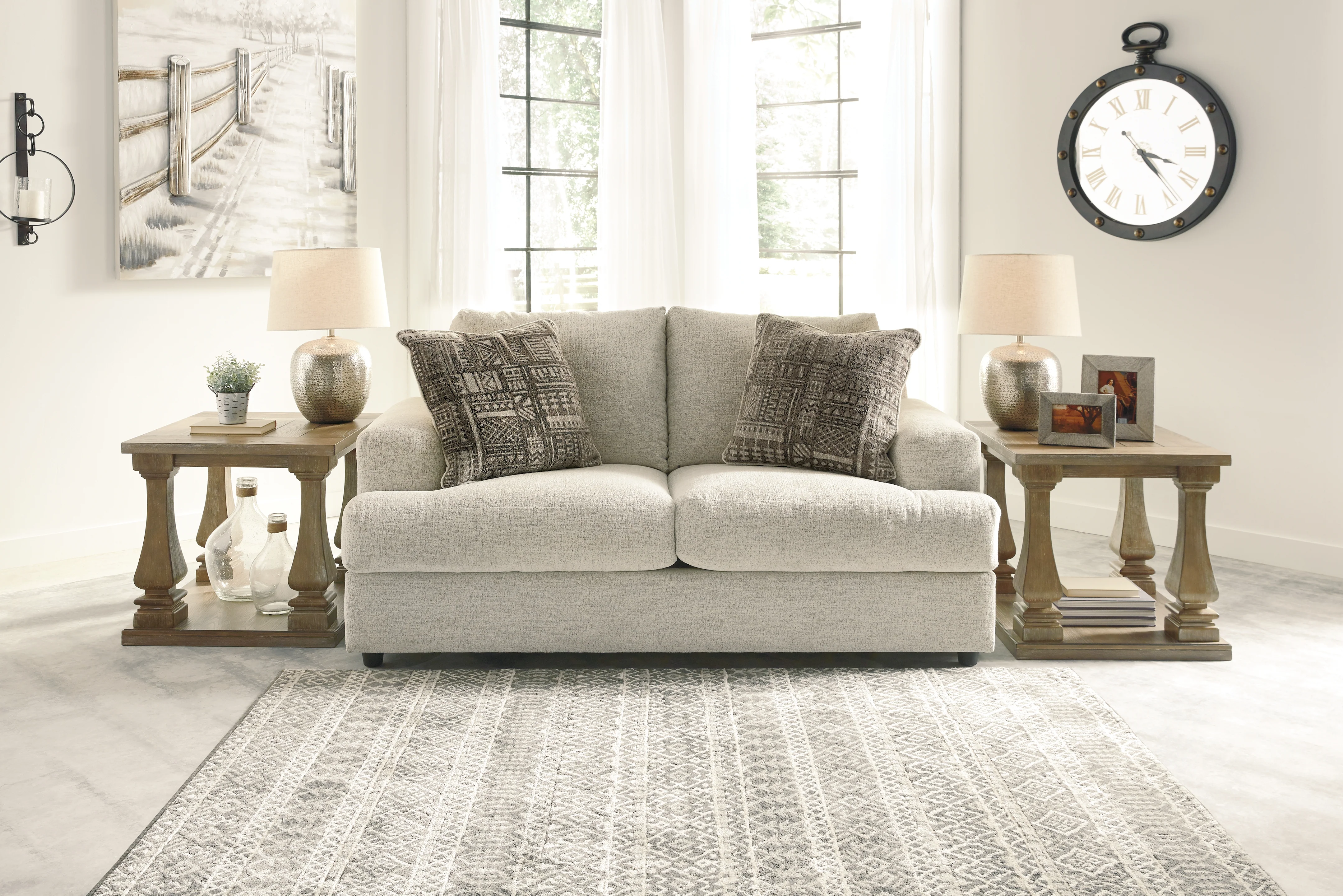 Soletren Stone Queen Sofa Sleeper and Loveseat - Image 3