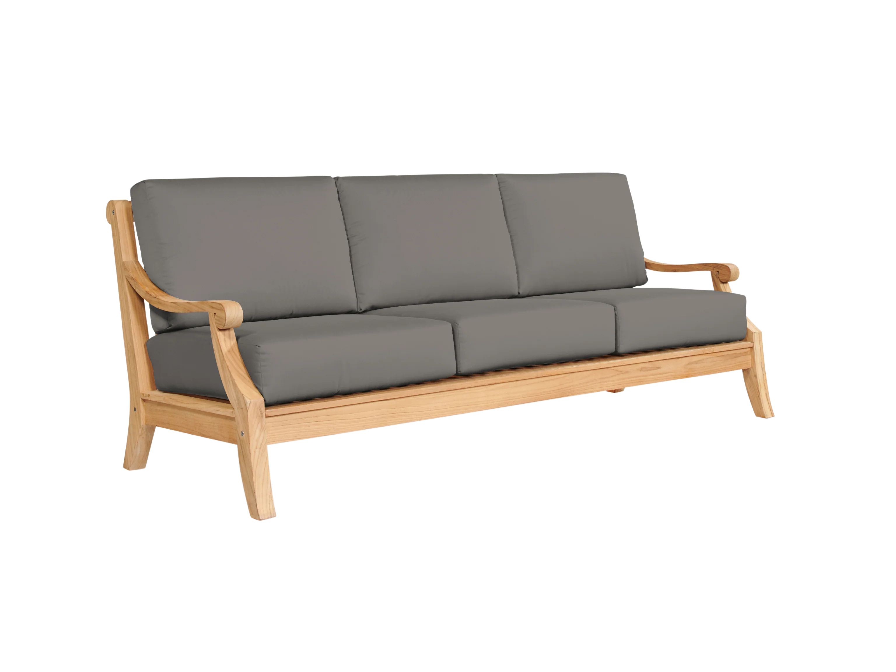 Sonoma 4-Piece Teak Charcoal Outdoor Patio Deep Seating Set with Sunbrella® Cushion - Image 3