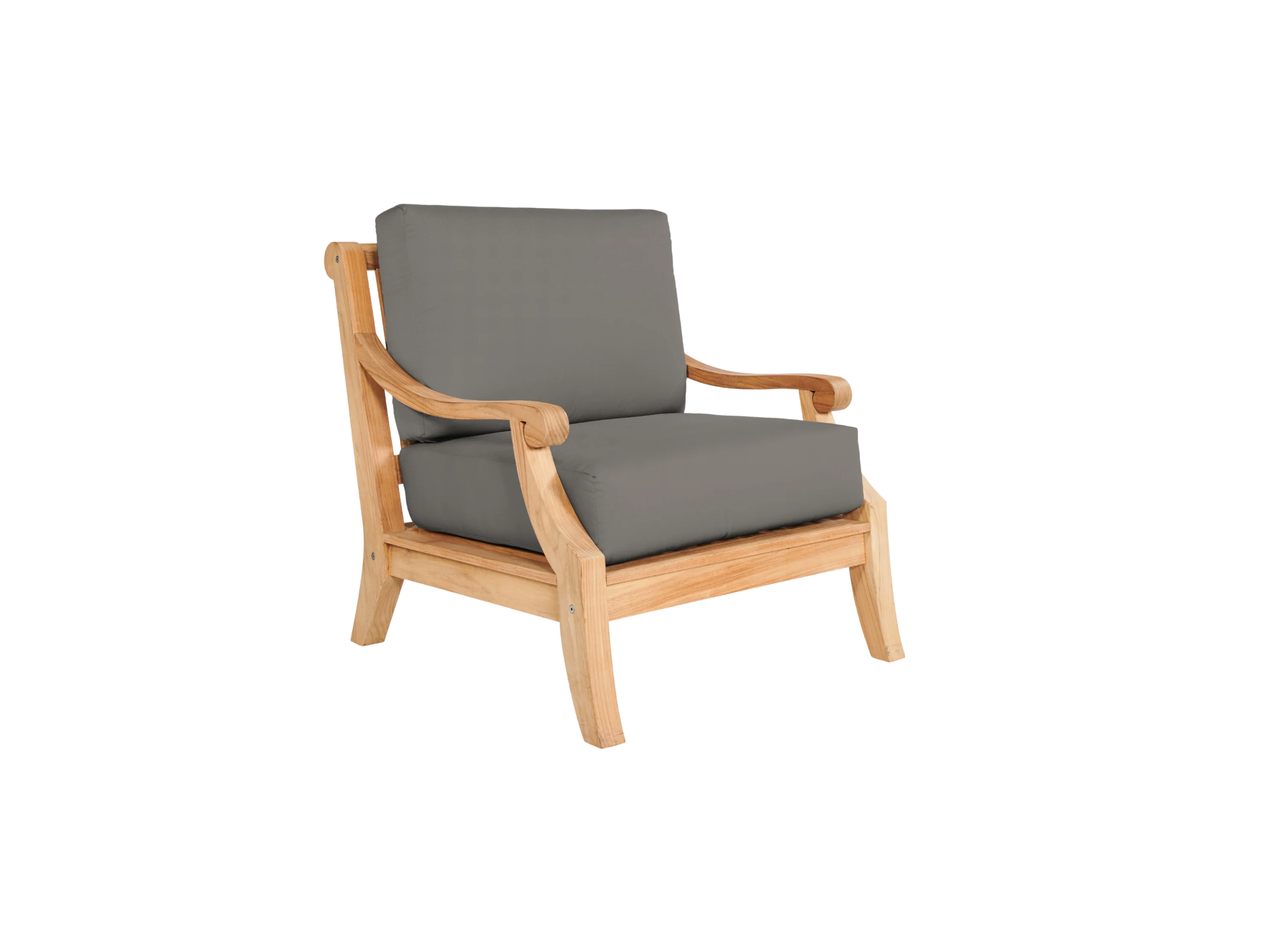 Sonoma 4-Piece Teak Charcoal Outdoor Patio Deep Seating Set with Sunbrella® Cushion - Image 5