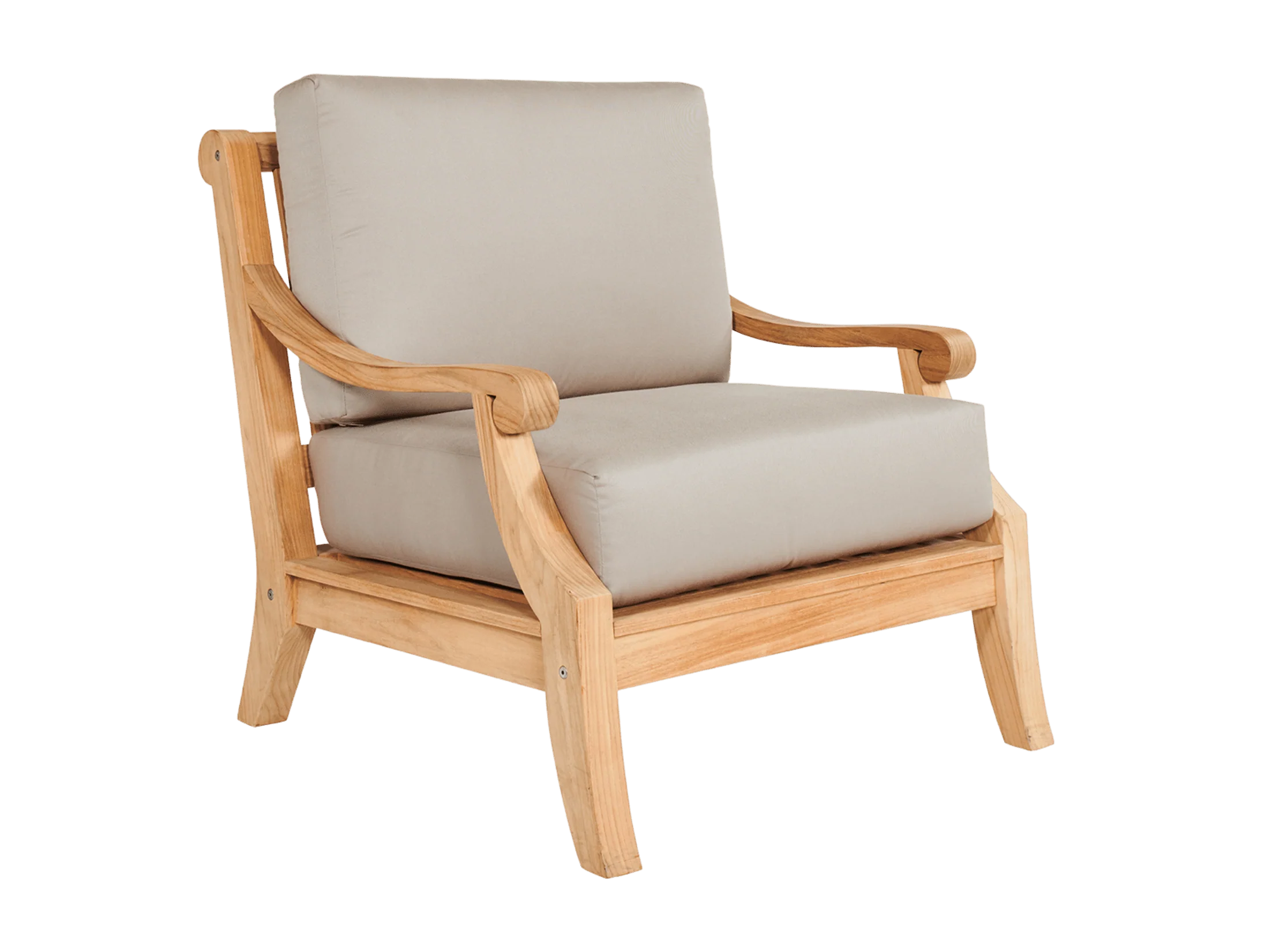 Sonoma Teak Antique Beige Outdoor Club Chair with Sunbrella® Cushion
