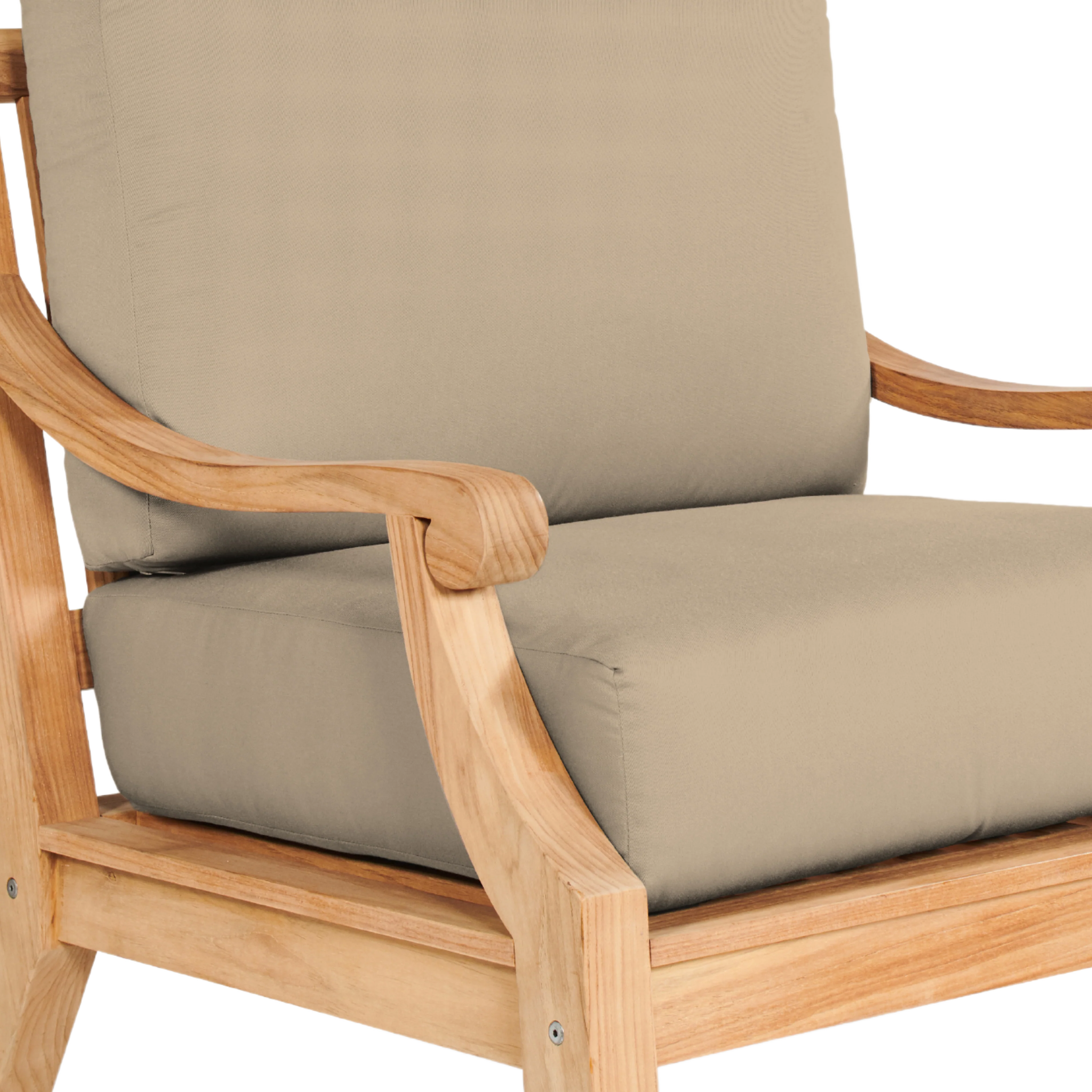 Sonoma Teak Fawn Outdoor Club Chair with Sunbrella® Cushion - Image 3
