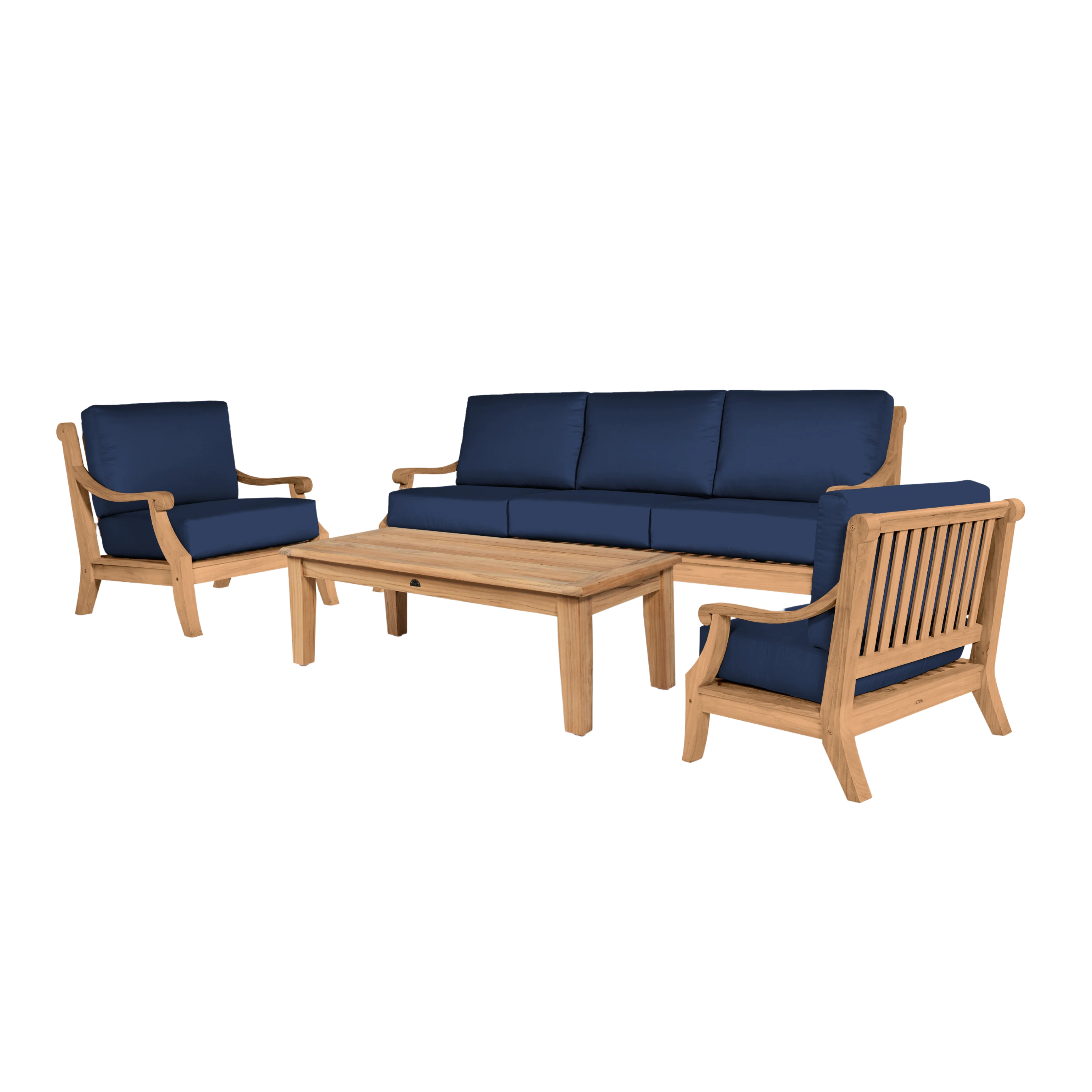 Sonoma Teak Navy Outdoor Club Chair with Sunbrella® Cushion - Image 4