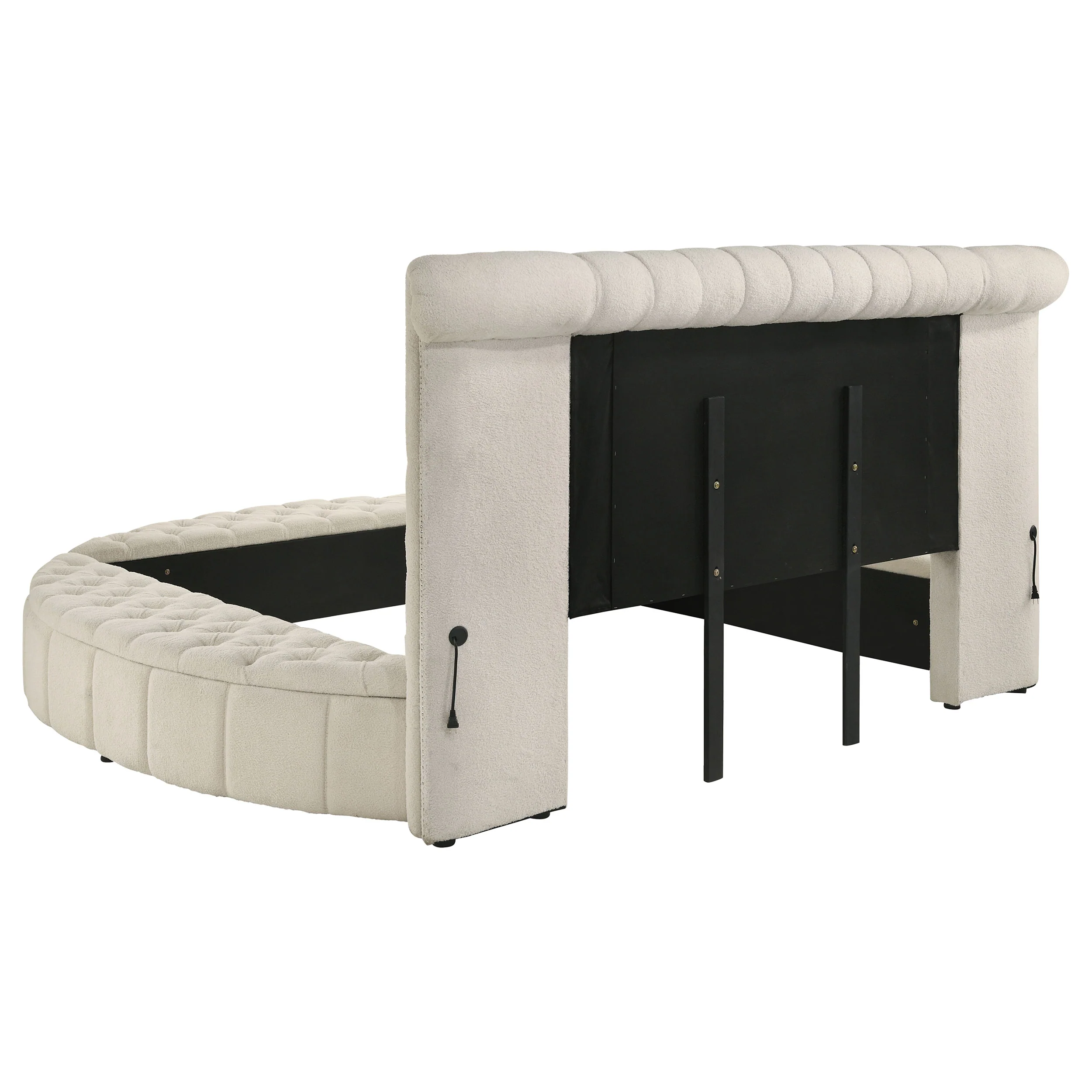 Sonya Ivory 4-piece Upholstered Eastern King Bedroom Set - Image 4