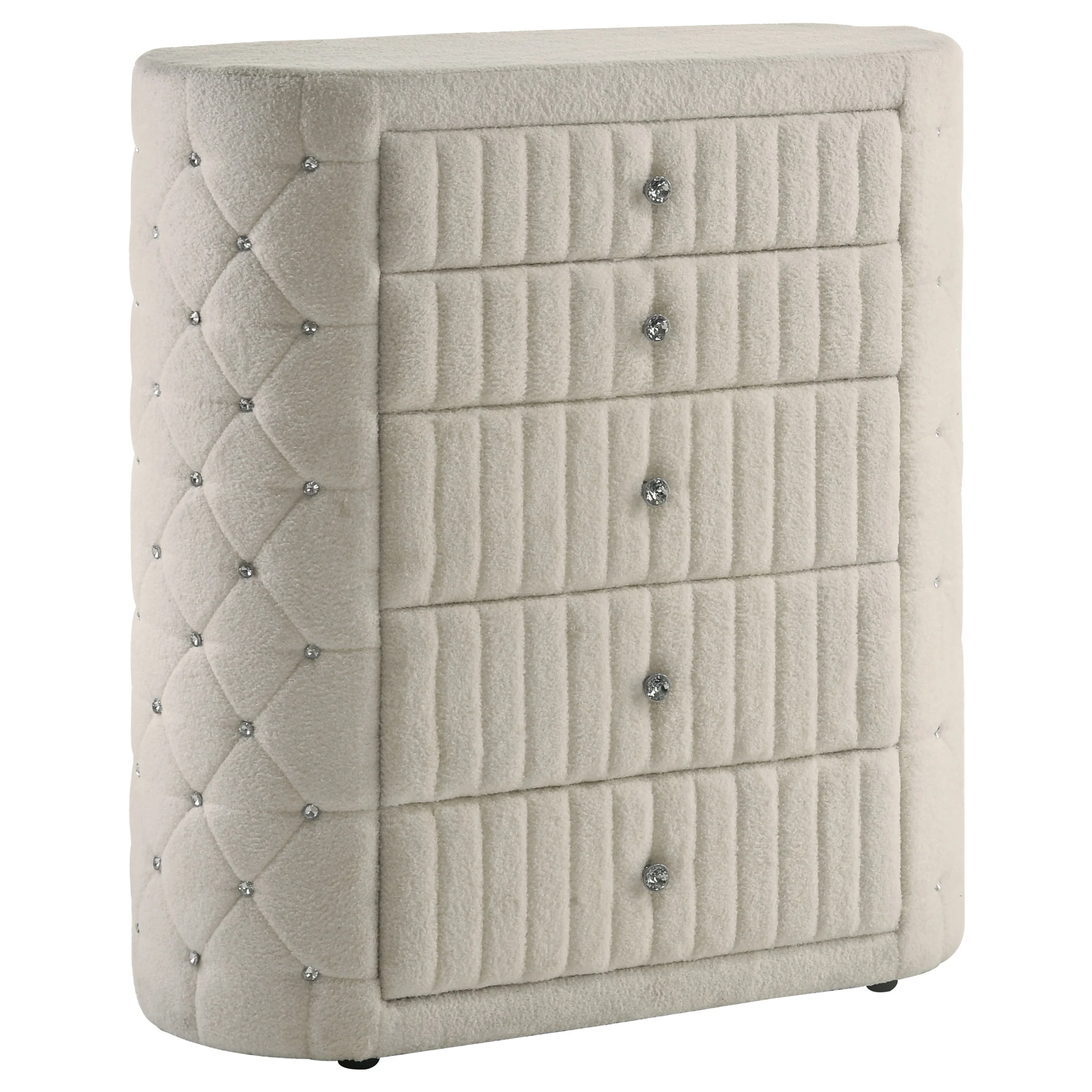 Sonya Ivory 5-piece Upholstered Eastern King Bedroom Set - Image 12