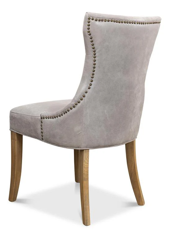 Sophie Grey Side Chair Leather (Set of 2) - Image 6