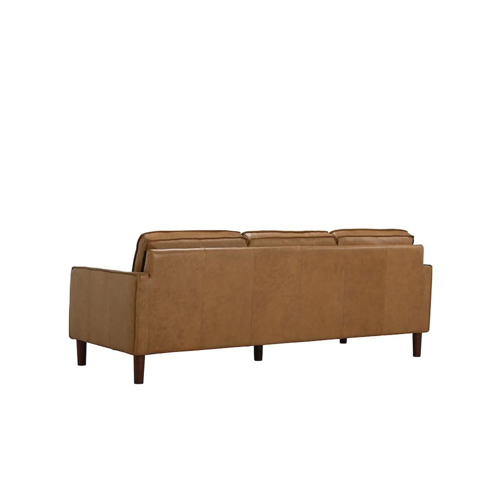 Soria Saddle Brown Top-Grain Leather Sofa - Image 4