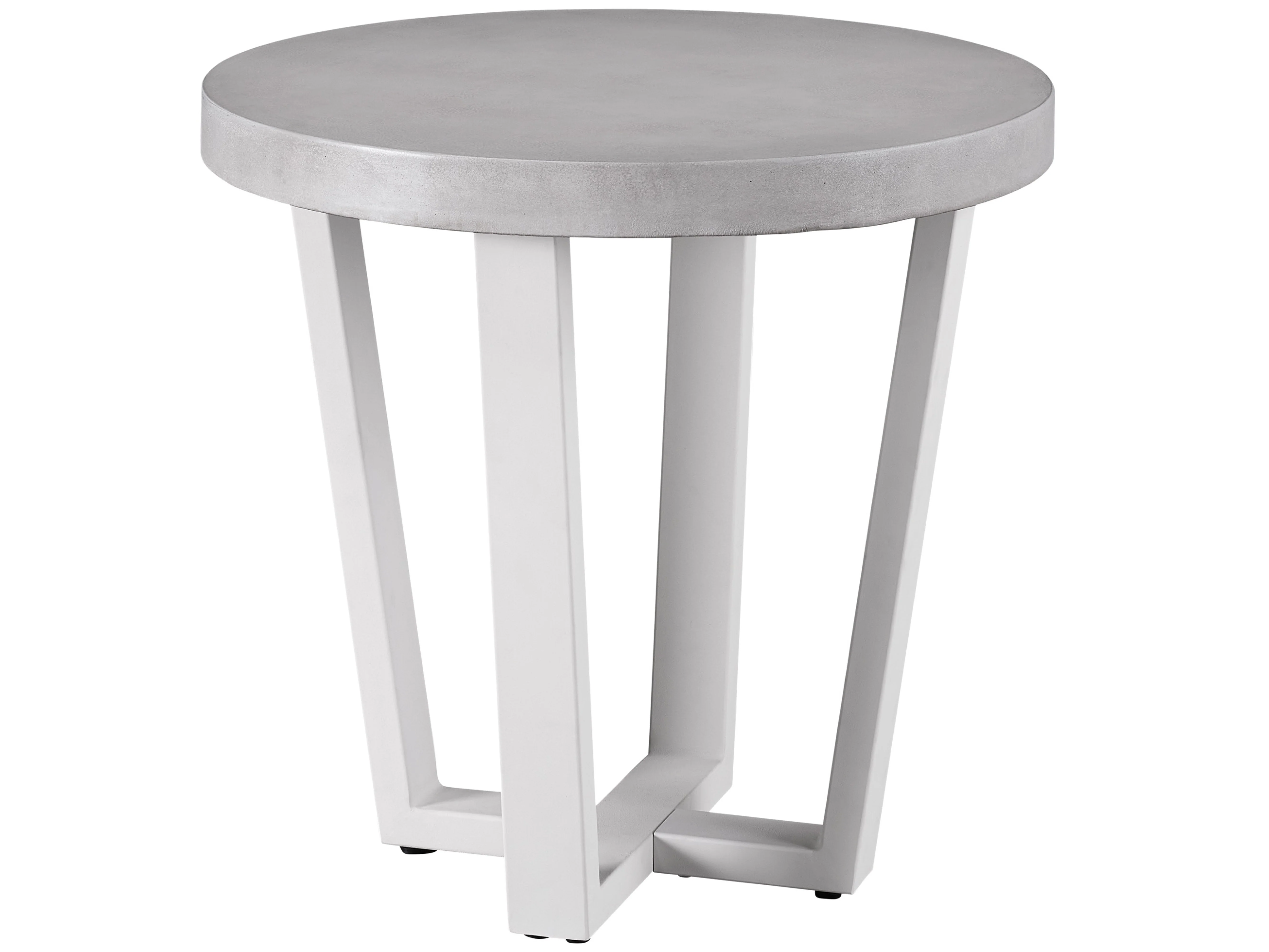 South Beach Chalk Aluminum End Table - Image 3