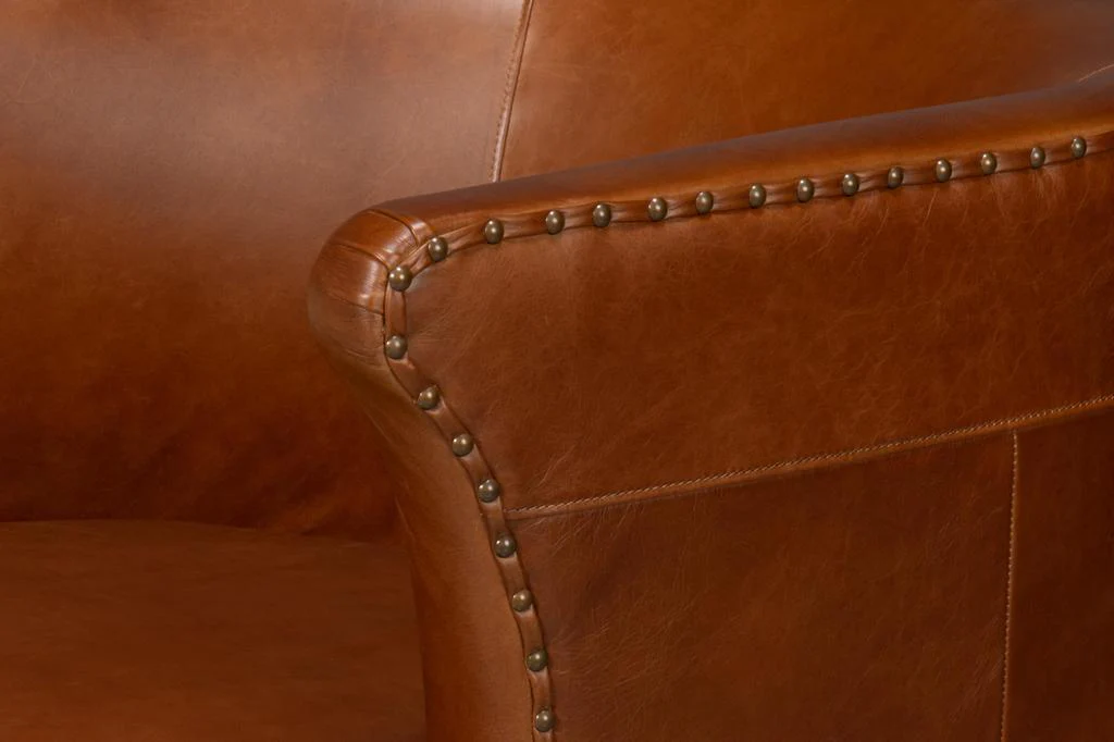 Spencer Brown Distilled Leather Swivel Chair - Image 13