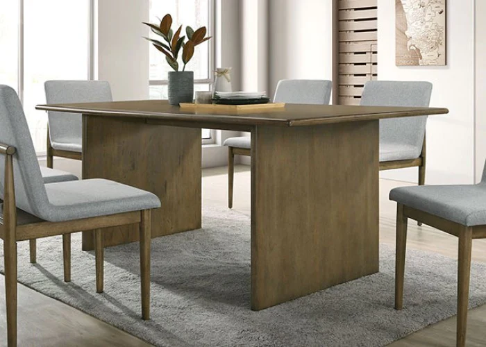 St Gallen Natural Tone & Light Gray Dining Table - Image 2