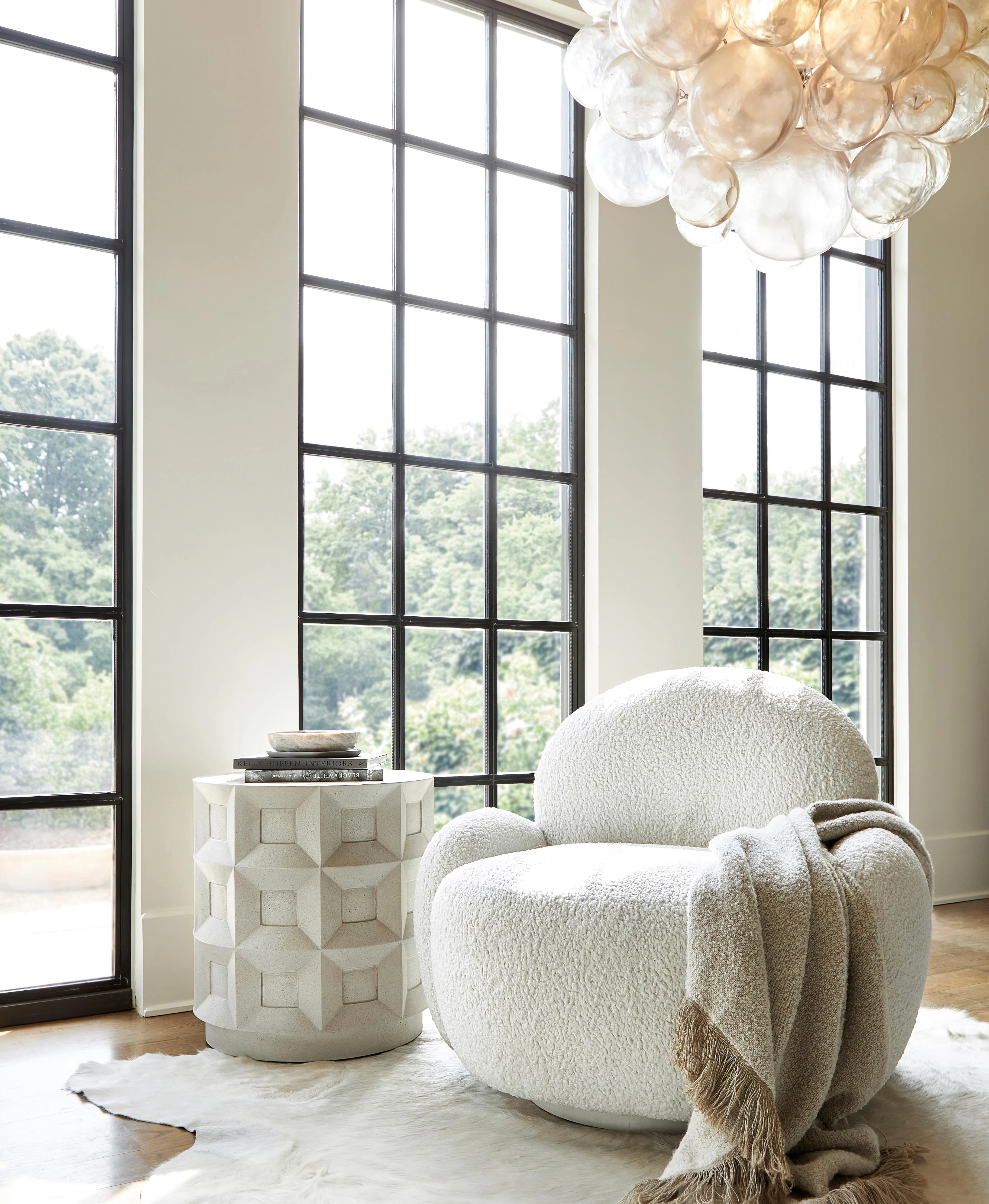 St. Jean Greige/Grey Fabric Swivel Chair - Image 6