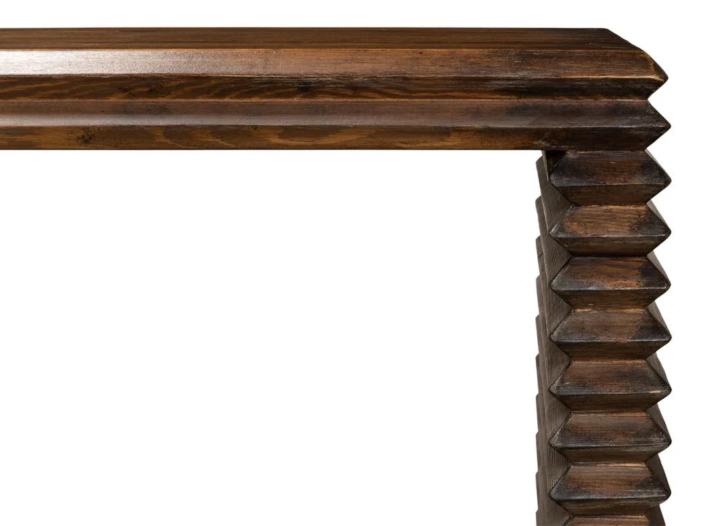 Stacked Brown Console Table - Image 8