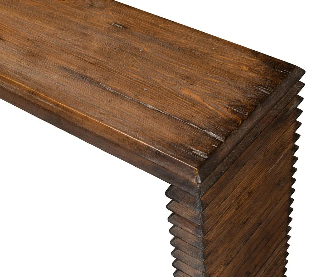 Stacked Brown Console Table - Image 9