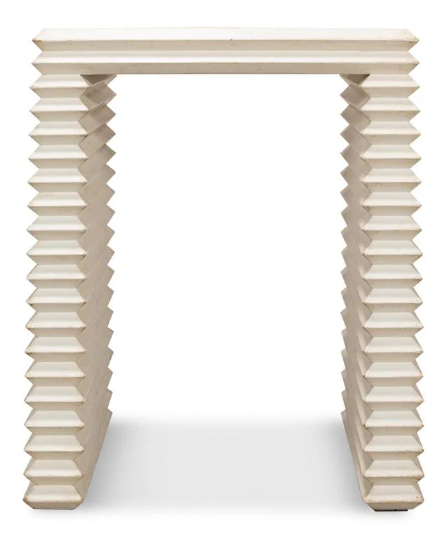 Stacked White Side Table - Image 3