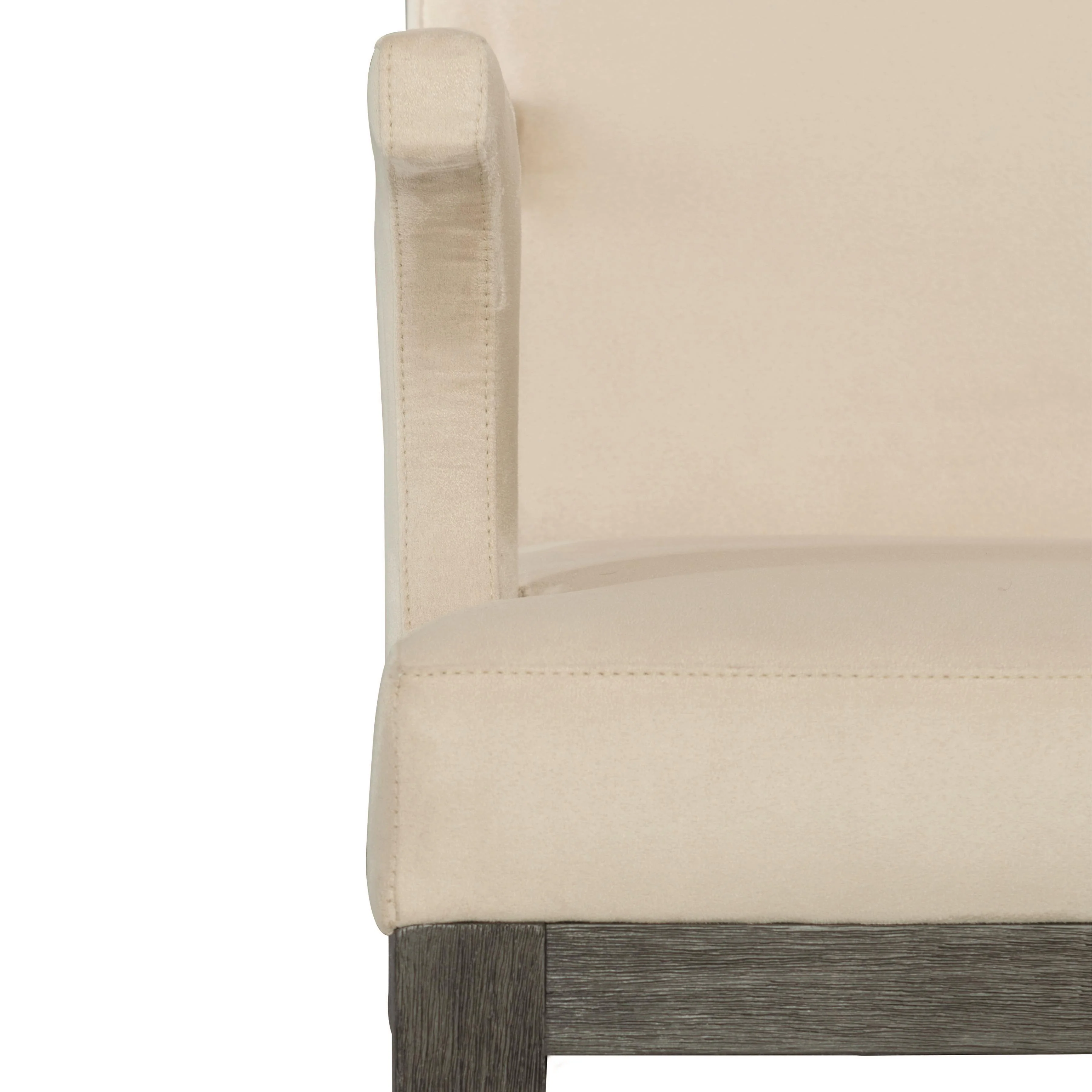 Staley Midnight Black/Light Beige Fabric Arm Chair - Image 5