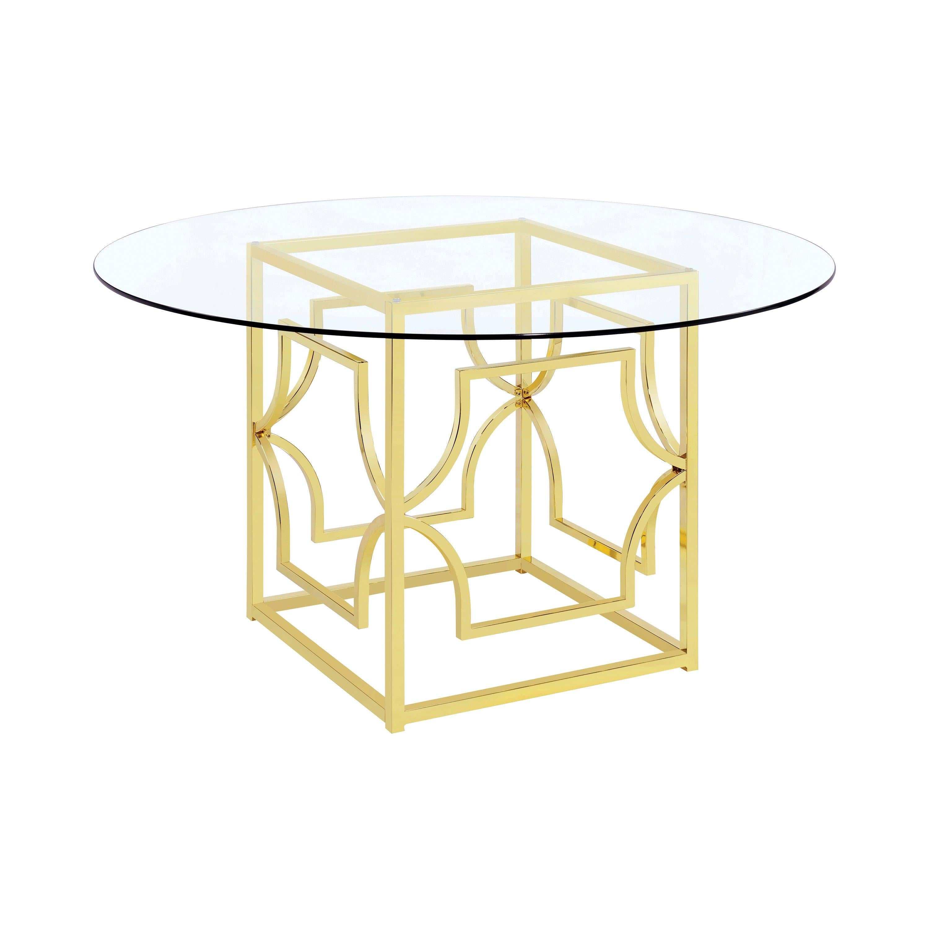 Starlight Brass Square Dining Table Base - Image 2