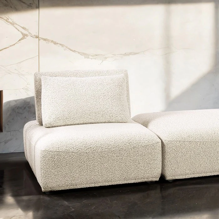 Stavanger Beige 2-Seater w/Square Ottoman - Image 2