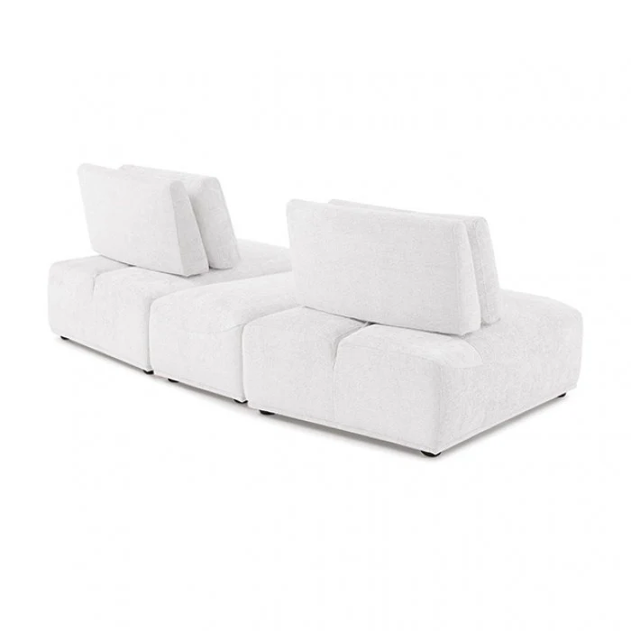 Stavanger White 2-Seater w/Ottoman - Image 4
