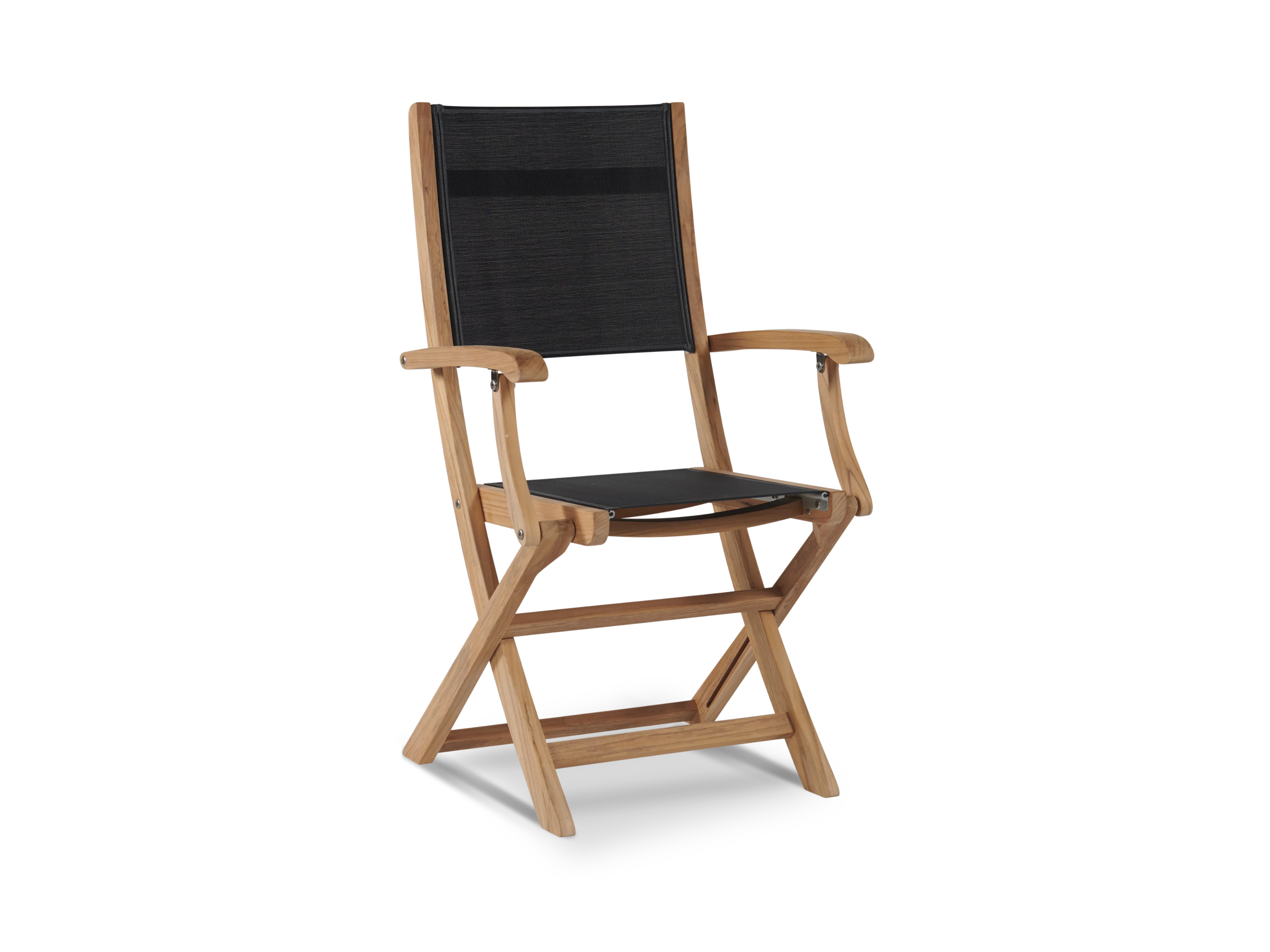 Stella Teak Black Outdoor Dining Folding Armchair