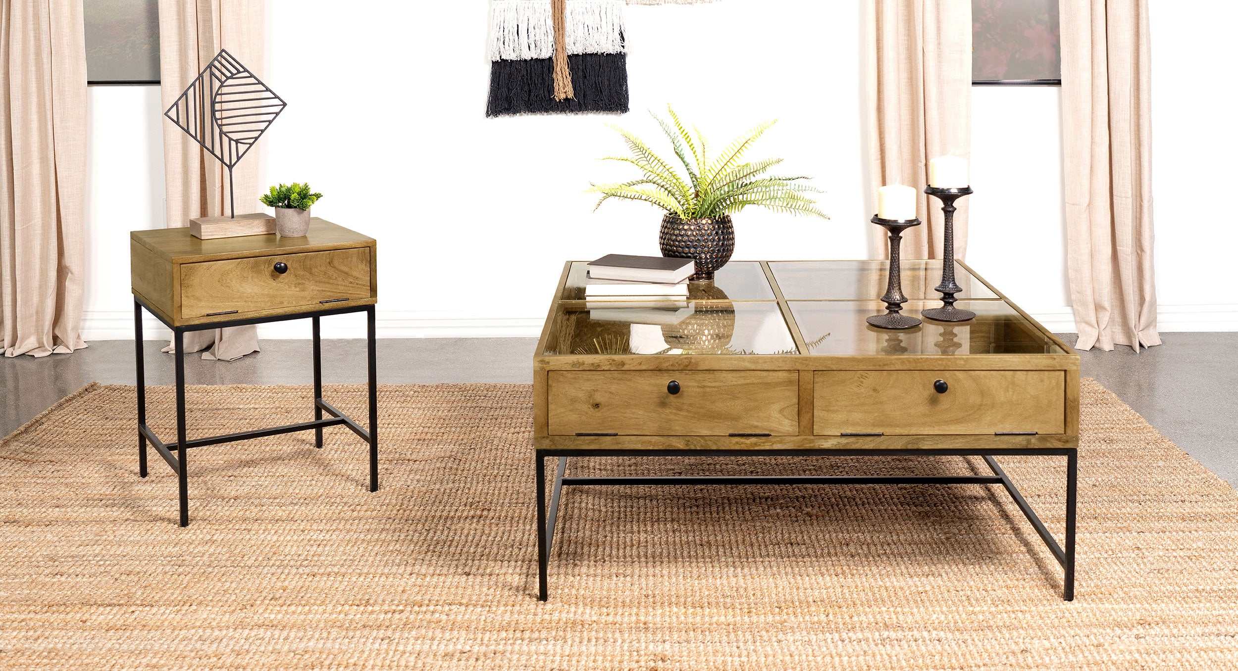 Stephie Honey Brown Coffee Table - Image 10